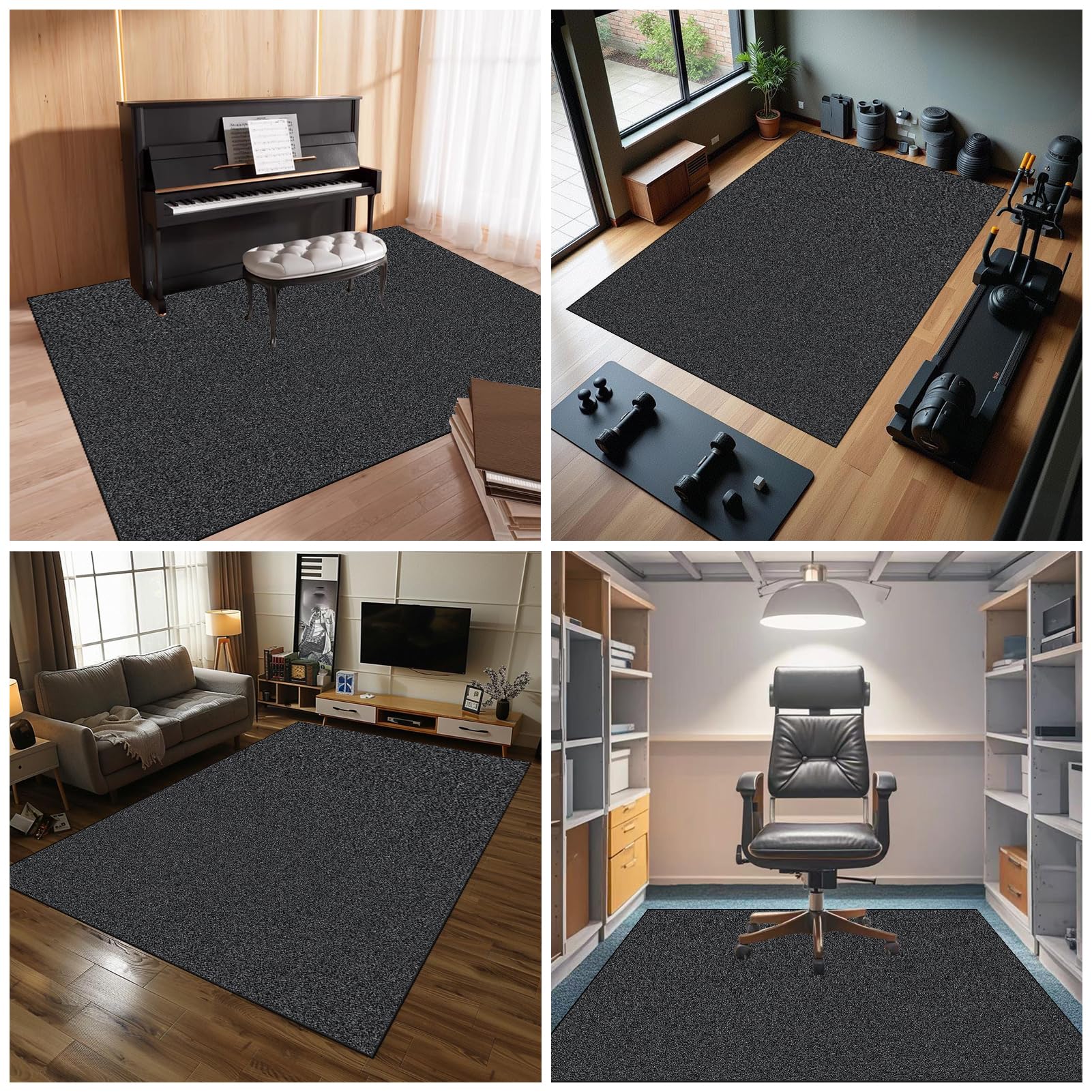 120 x 70 cm Alfombra para Bateria Acustica, Alfombra Profesional de Jazz Acusticas Electronica para Kits de Batería Electrónica Bombo Caja Antideslizantes