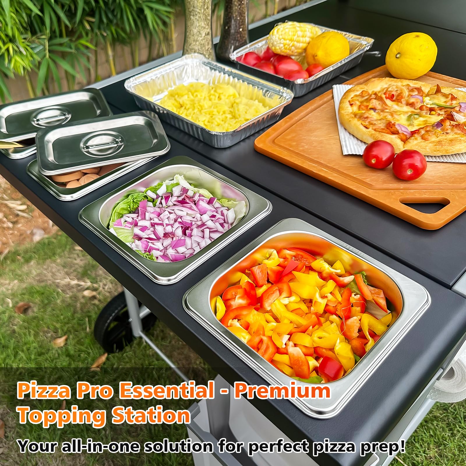 Table de four à pizza Ooni Koda/Karu/Fyra 128 x 64 cm support mobile barbecue d'extérieur Blackstone Griddle Cuisinart