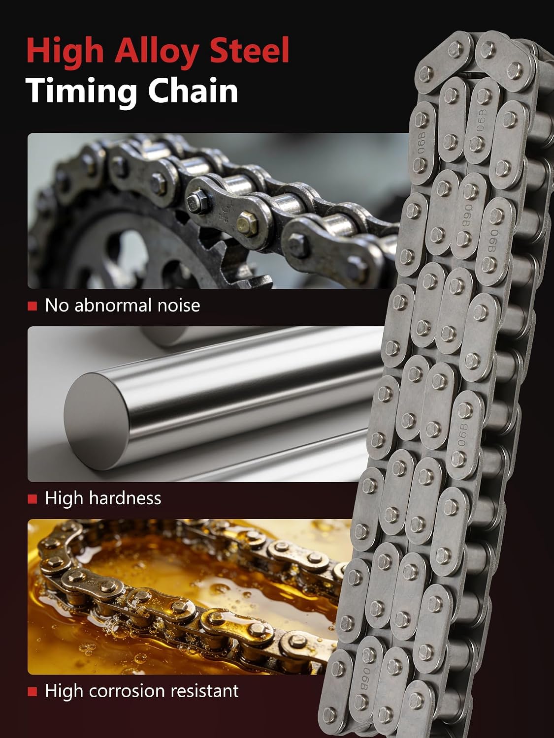 HYR 4.8 5.3 6.0 6.2L Timing Chain Kit for 2007-2015 Chevy Silverado Tahoe Suburban Express Avalanche Camaro Corvette, GMC Sierra Yukon Savana, Cadillac CTS, Buick LaCrosse, Pontiac Hummer Saab, V8