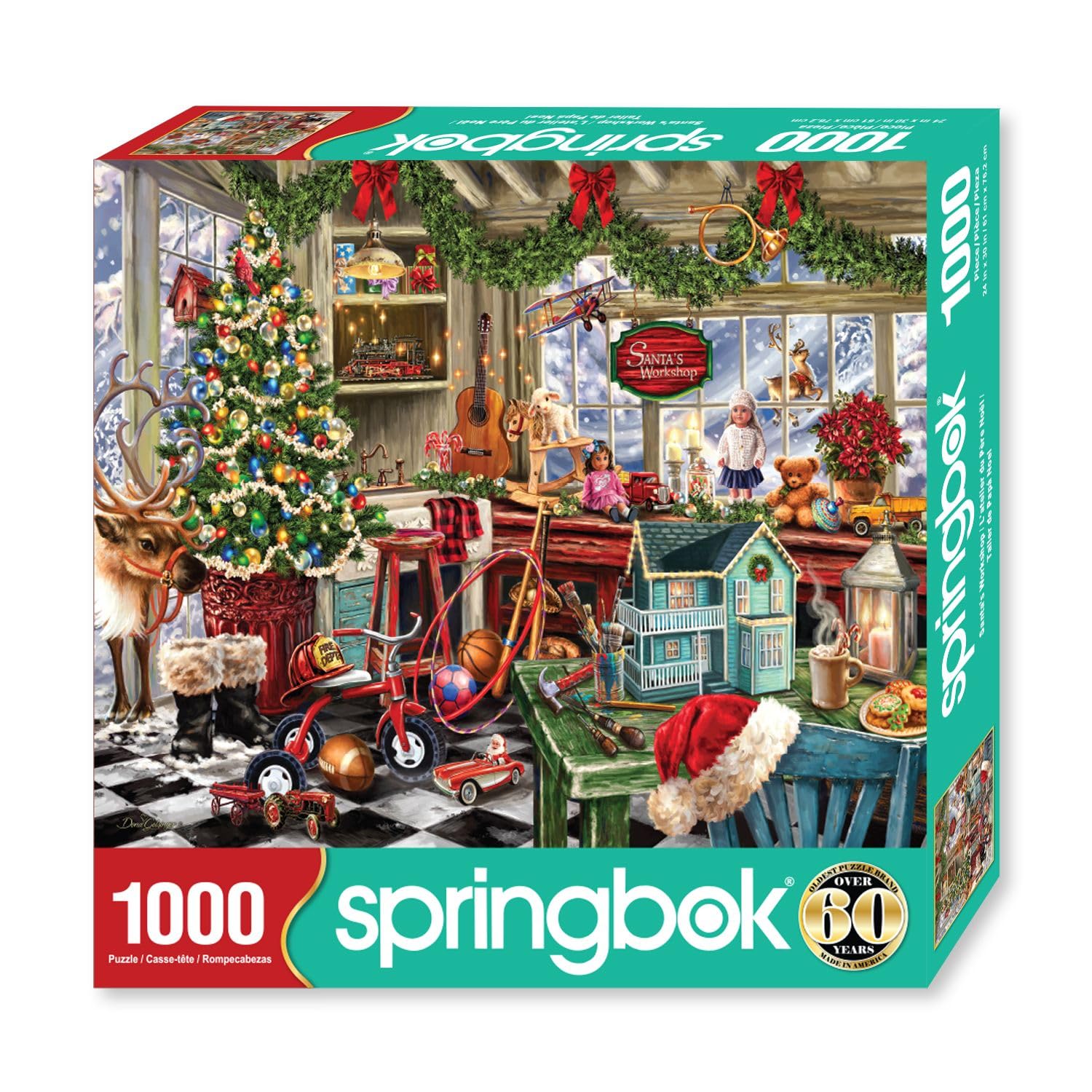 Amazon.com: Springbok's Santa's Workshop 1000 Piece Jigsaw Puzzle Amazon.com: Springbok's Santa's Workshop 1000 Piece Jigsaw Puzzle