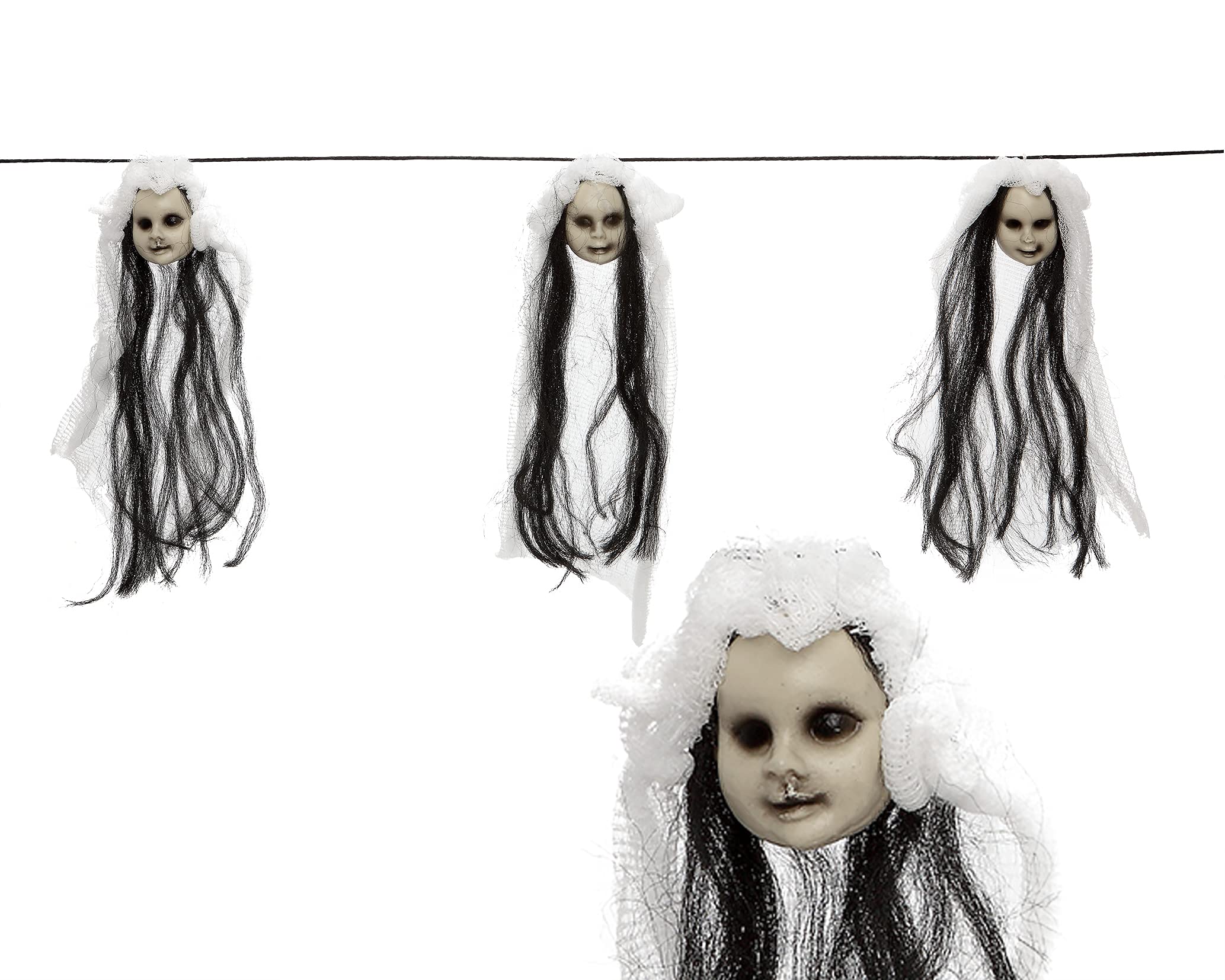BigBuy Carnival S1123189 Garland, White, Única