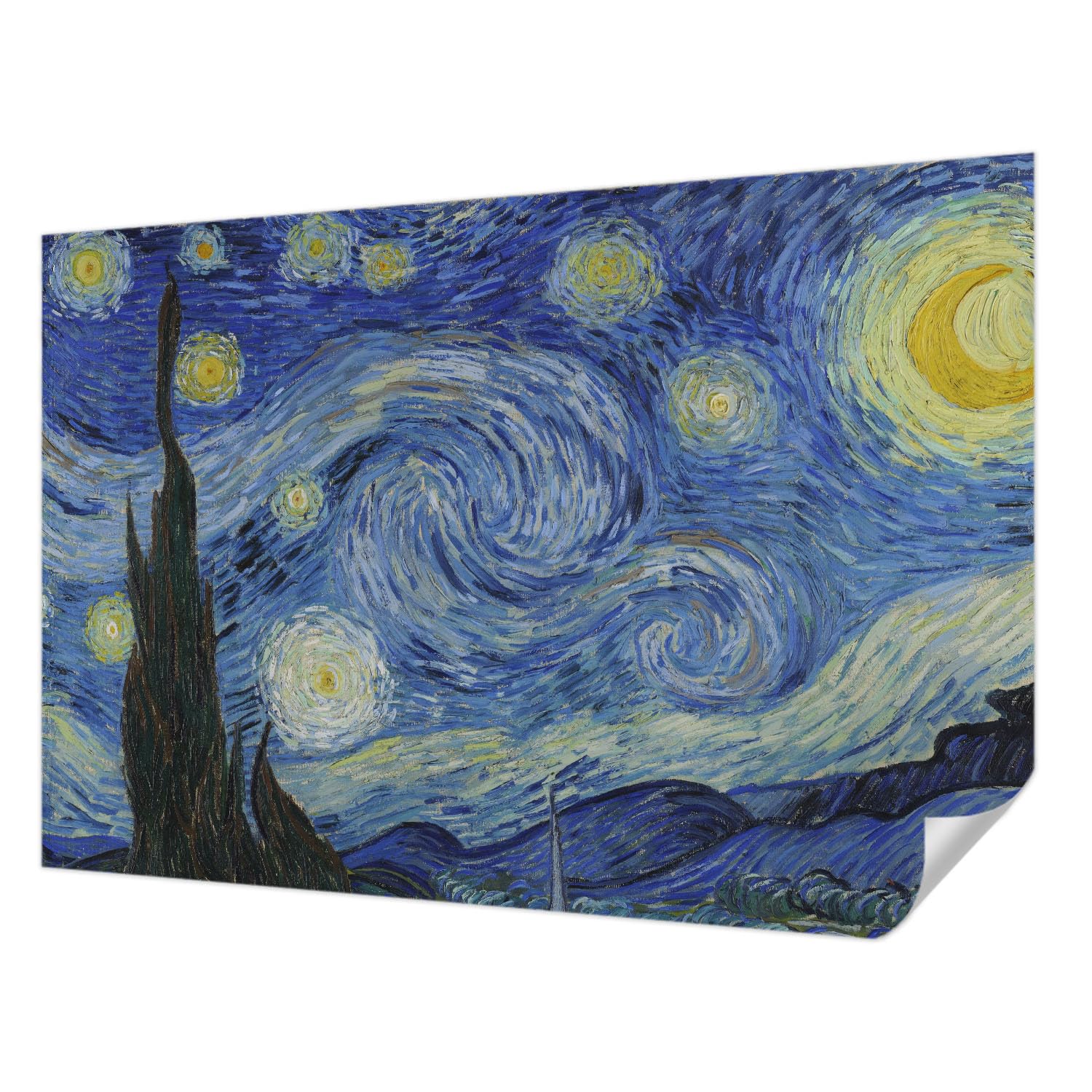 Papel tapiz autoadhesivo Tulup 152x104 cm con diseño fotográfico de vórtice nocturno resistente