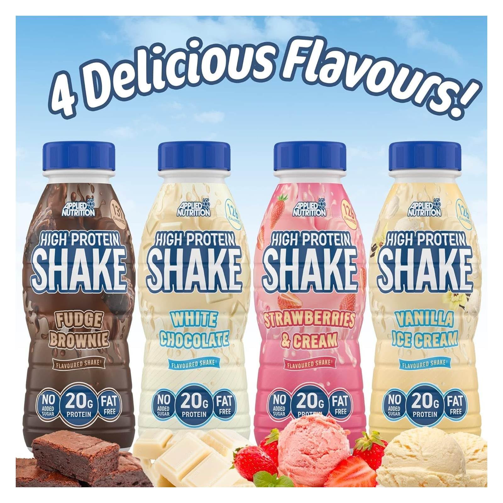 Applied Nutrition Rtd High Protein Shake 330Ml Vanilla Ice Cream X 8