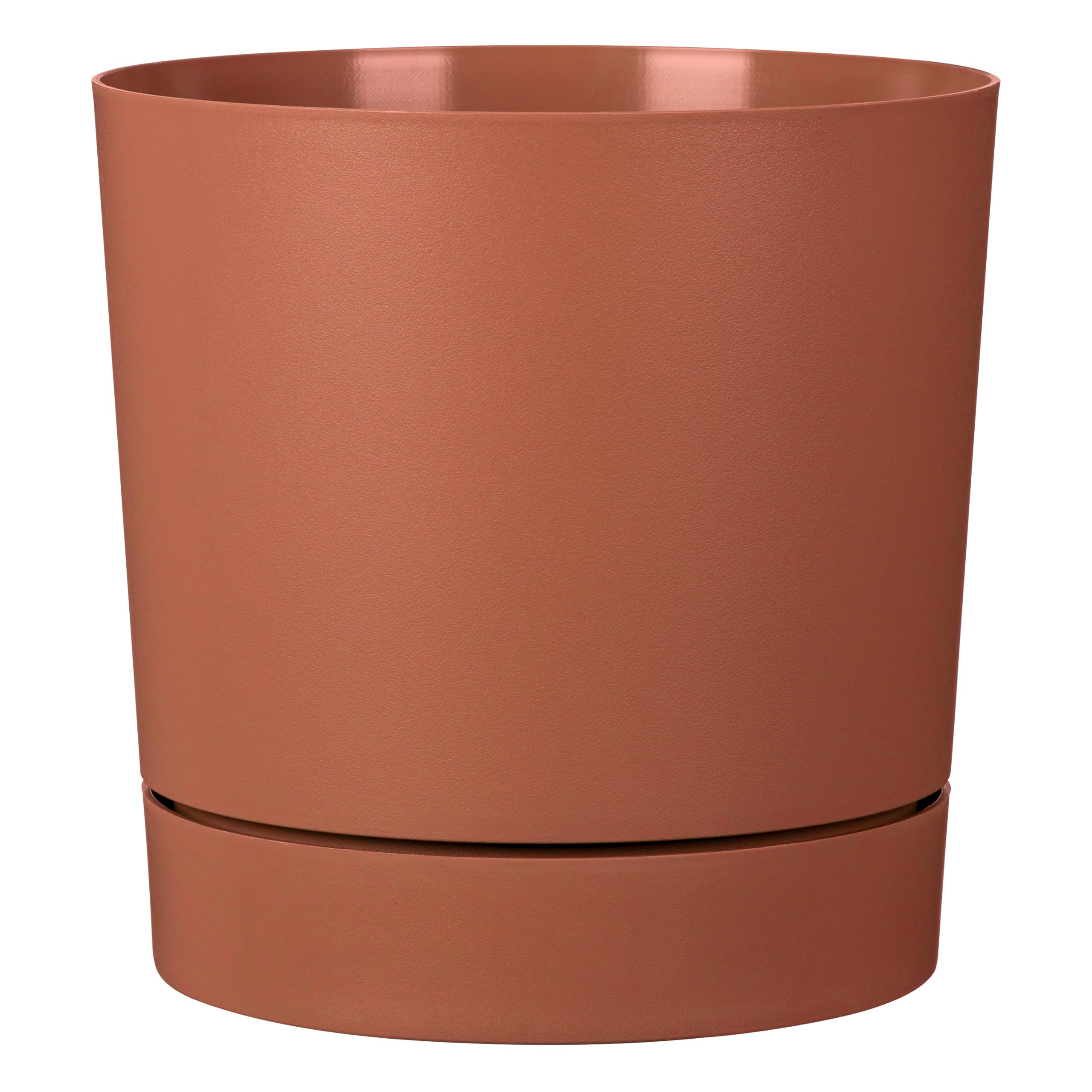Scheurich Plano+ Siena - Maceta de plástico rojo, 38,72 cm de diámetro, 38,4 cm de alto, 32 litros vol.