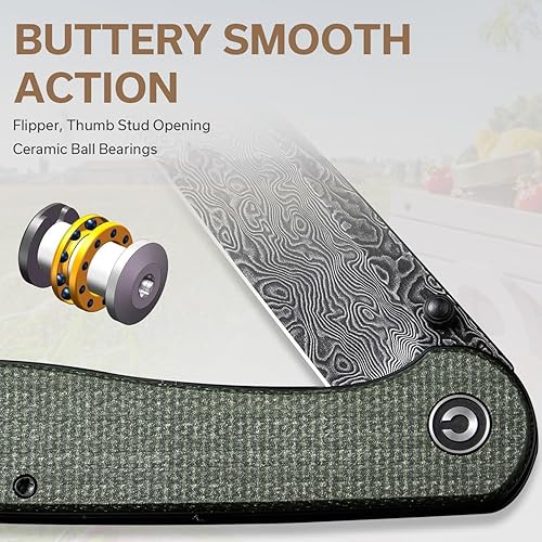 Miniatura 9 de CIVIVI Cuchillo de bolsillo - Elementum Cuchillo plegable con mango Nitro-V Wharncliffe Blade G10 de 2.97 pulgadas, ideal para regalo EDC al aire