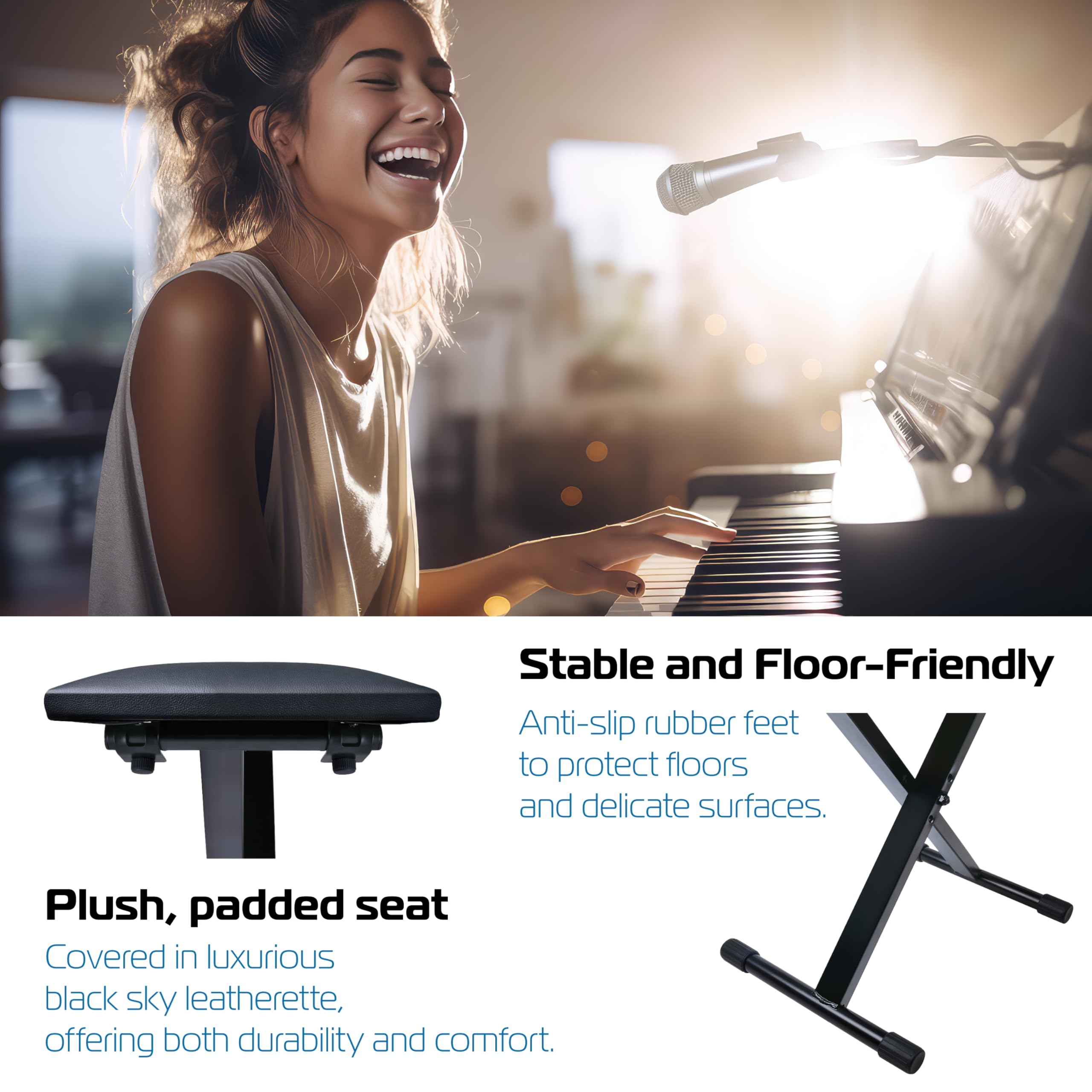 Hércules Stands KS120B EZ-LOK Soporte para Teclado Doble X