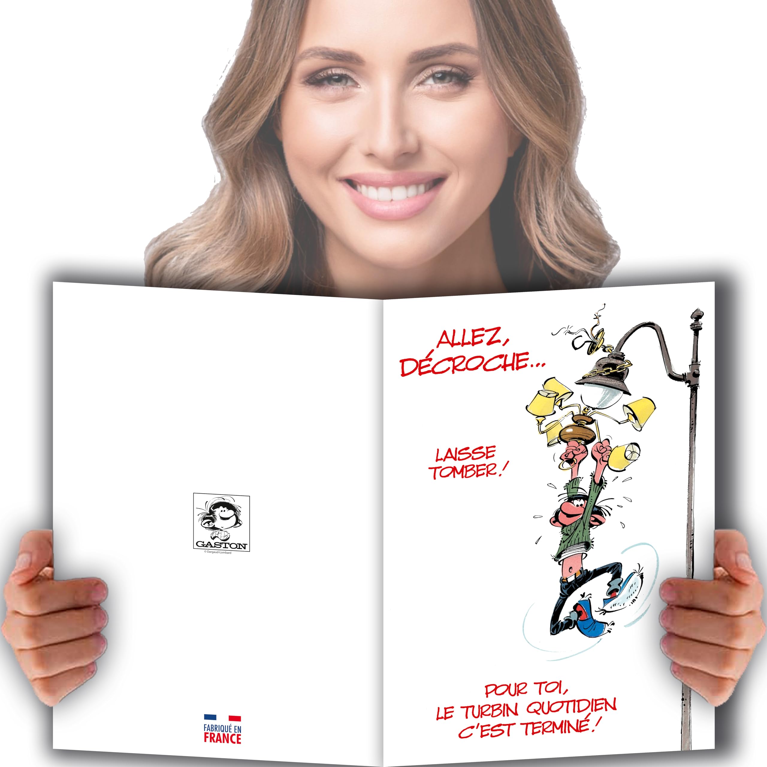 Gaston Lagaffe GLMX-2022 Large A4 Retirement Card + Illustrated Envelope Travel Rest Maxi Giant [Cannot Assured English]