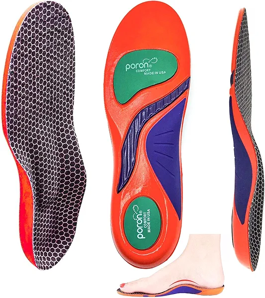 Goofort Arch Support Gel Insoles Women Men 7-Times-Shock-Protection 3D-Xpain™-Poron Plantar Fasciitis Orthotic Insoles Flat feet Insole Orthopedic Insoles Metatarsalgia Heel Pain Comfort Shoe Inserts