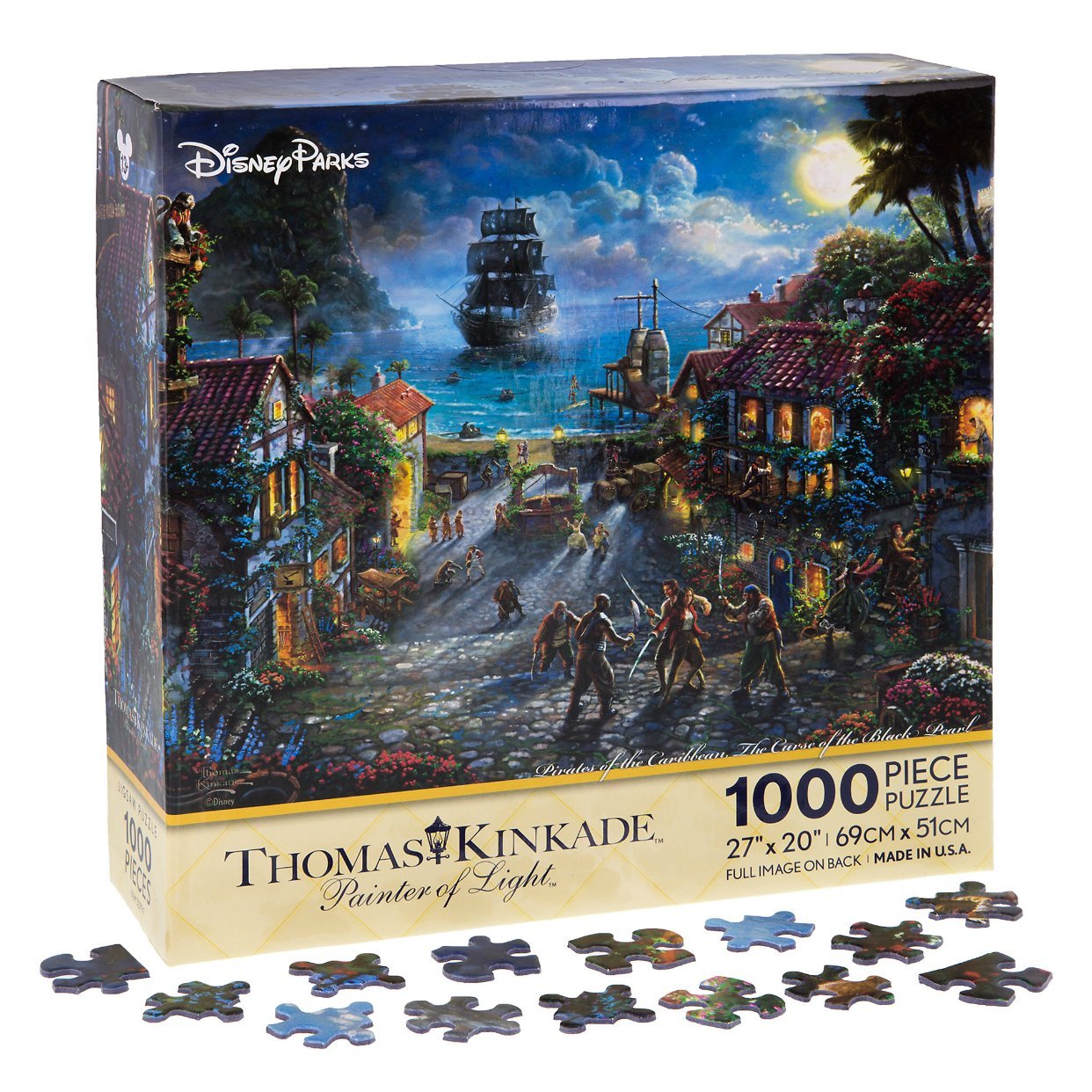 Disney Parks Exclusive Thomas Kinkade Pirates of Caribbean 27"x20" 1000 Pc. Puzzle [並行輸入品] Amazon.com: Disney Parks Exclusive Thomas Kinkade Pirates of