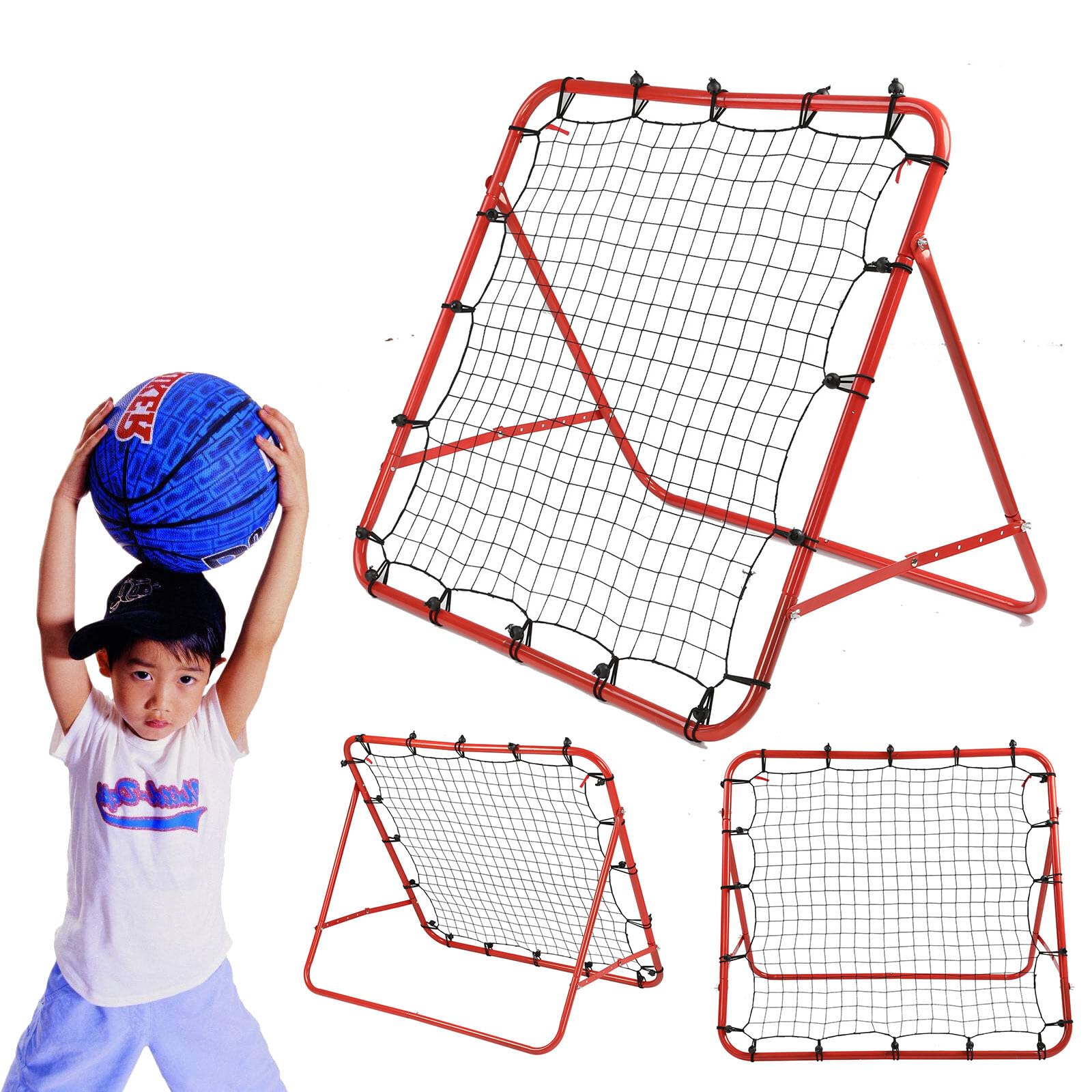 Soccer Rebounder Training Goal, Adjustable Portable Football Kickback Net with Target - Practice Equipment for Kids, Children's Play & Teaching Aid