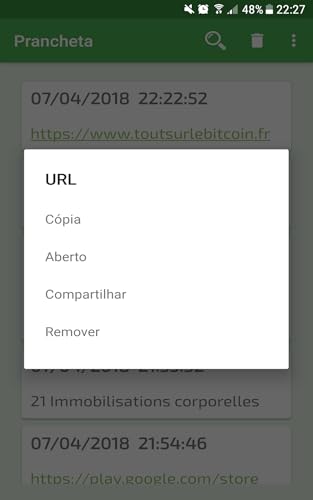 Histórico da Prancheta