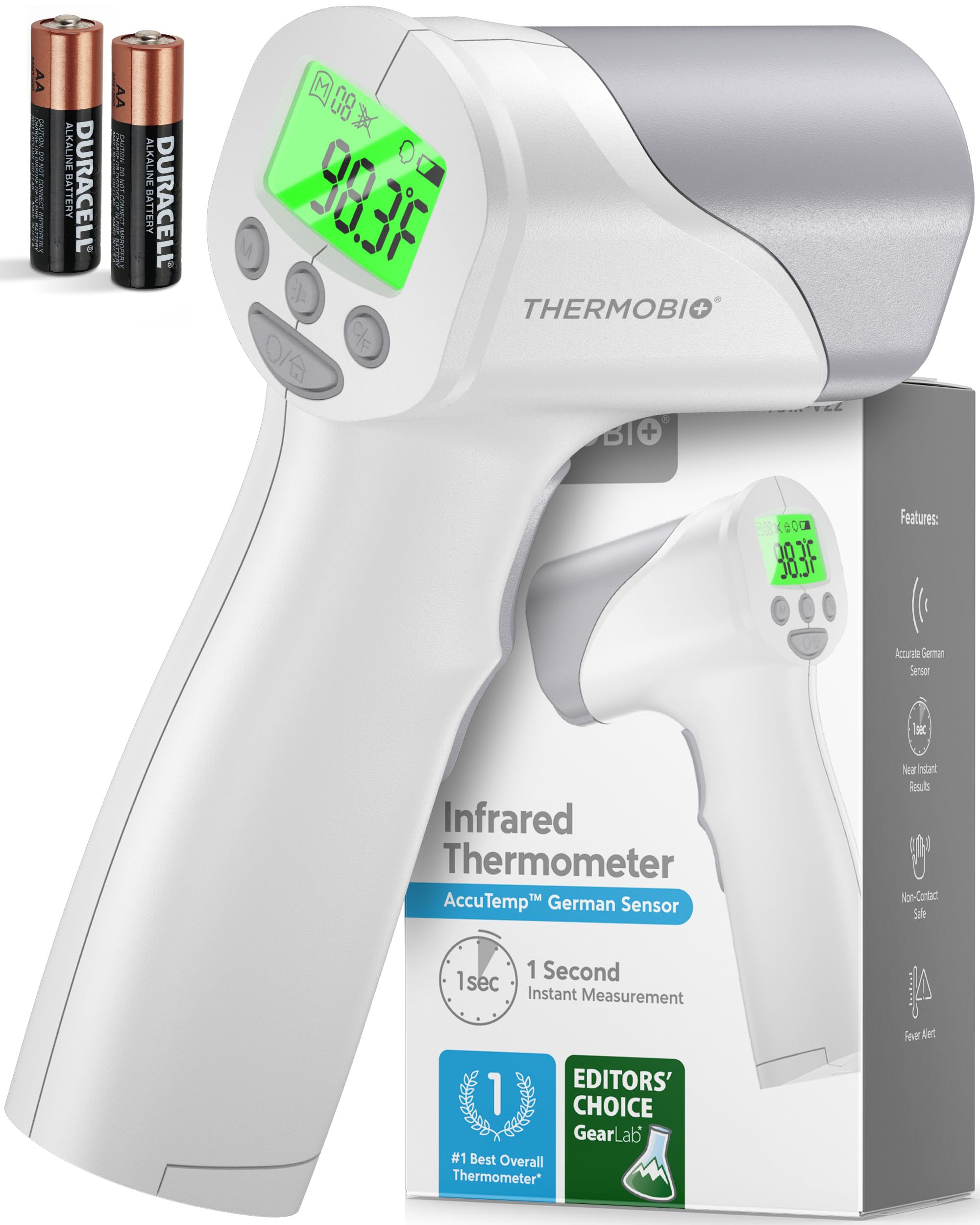 Medical Grade FSA-HSA Eligible Heavy Duty Touchless Infrared Forehead Thermometer