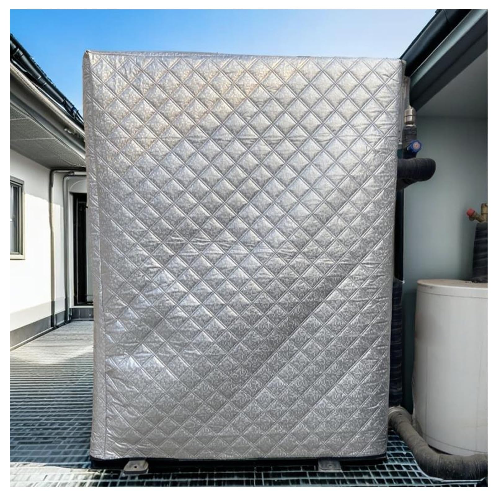 Cubierta de aire acondicionado exterior impermeable de aluminio 105x145x43 cm
