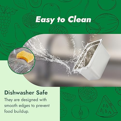 Miniatura 59 de HECMAC Paquete de 6 tapas de sartén de hotel de tamaño completo, acero inoxidable, tapa de sartén de alimentos con asa, calibre 23