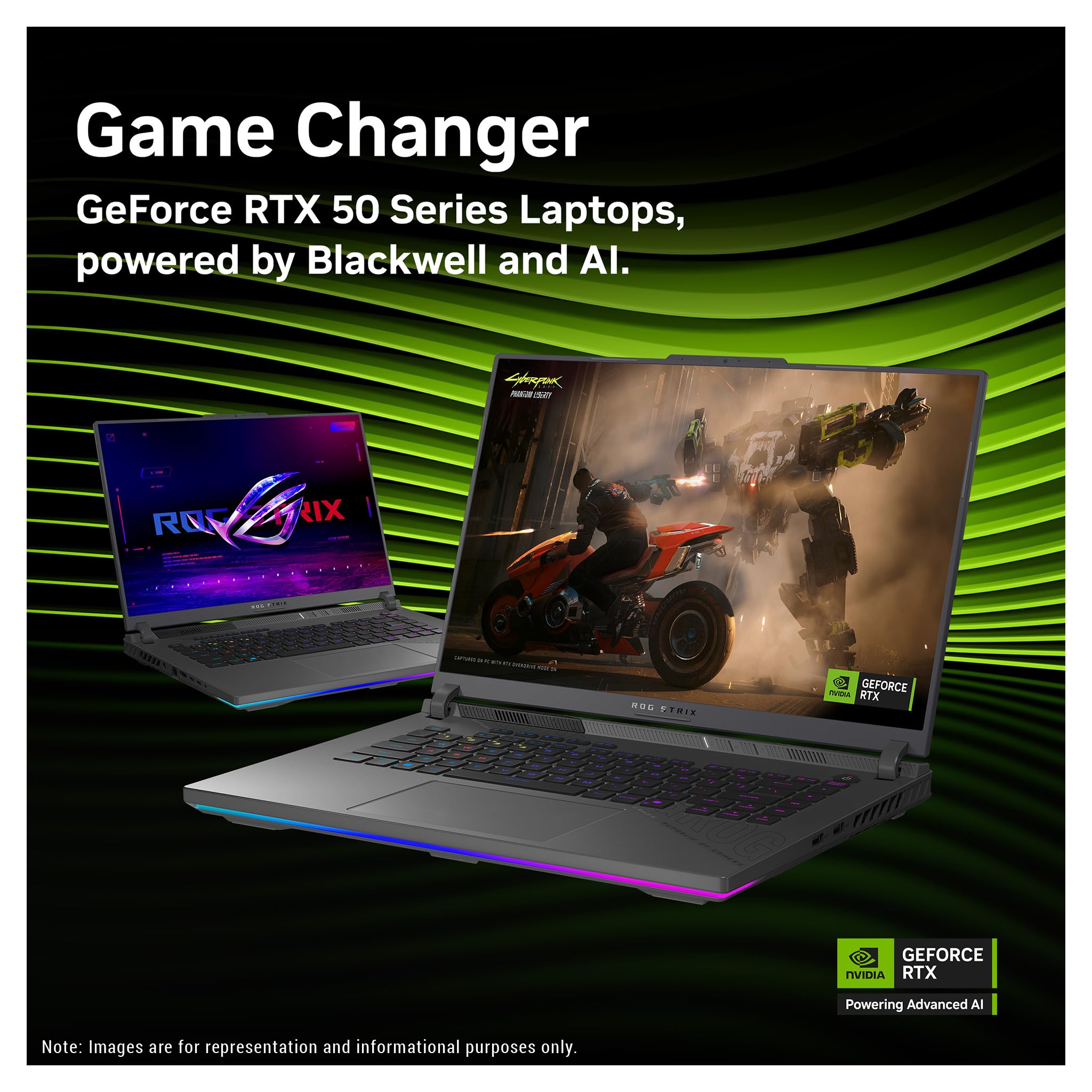 ASUS ROG Strix G16 Gaming Laptop, AMD Ryzen 9-8940HX, 64GB DDR5 RAM, 2TB PCIe SSD, 40.6 cm WUXGA (1920x1200) 165Hz Display, NVIDIA G-Force RTX 5070Ti, 4-Zonen RGB Backlit Keyboard, W11 Pro, Eclipse