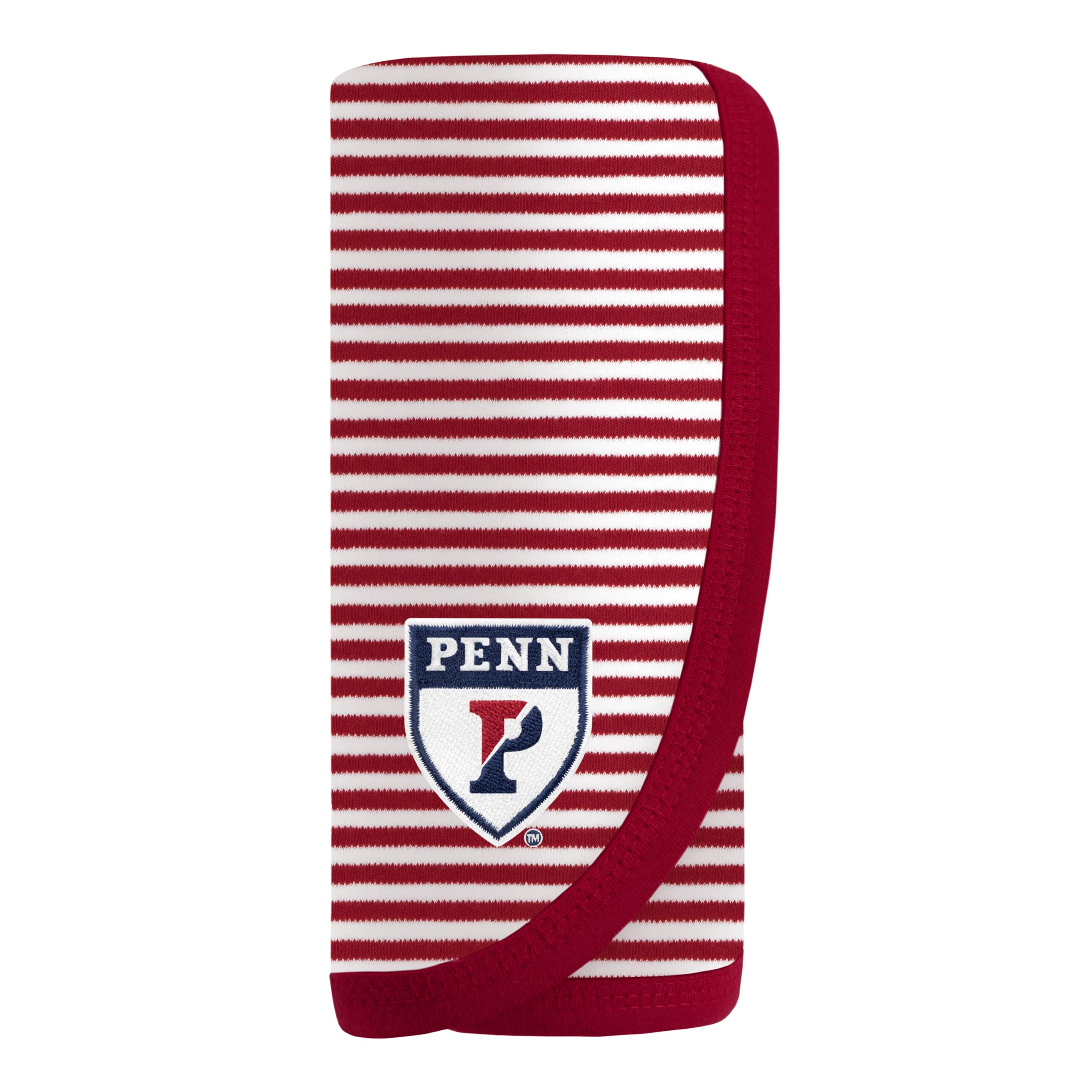 Creative Knitwear College Baby NCAA Infant Striped/Solid Blanket, Unisex, One Size 37.5 X 33.5