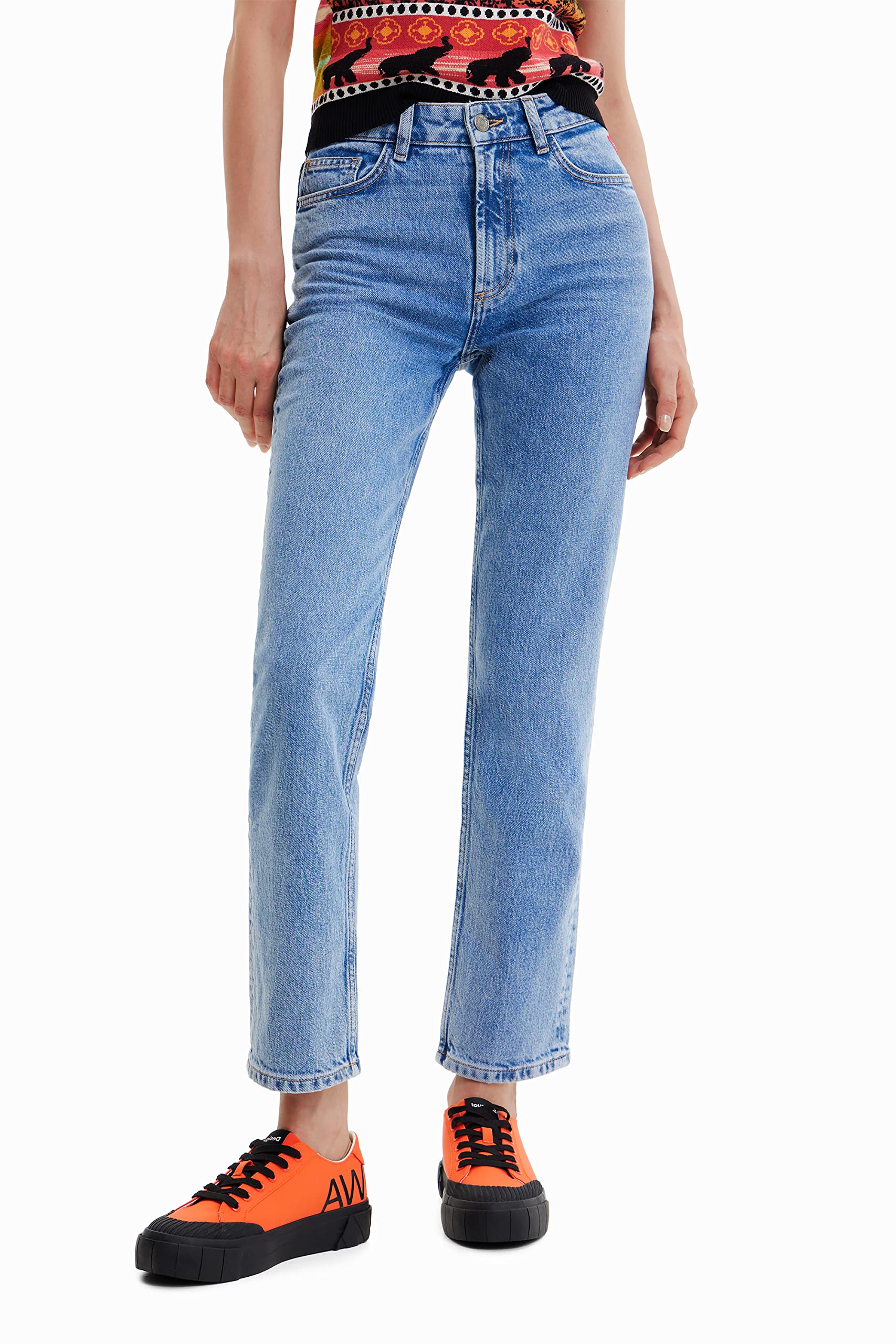 Desigual Womens Woman Denim Denim Long Trouser