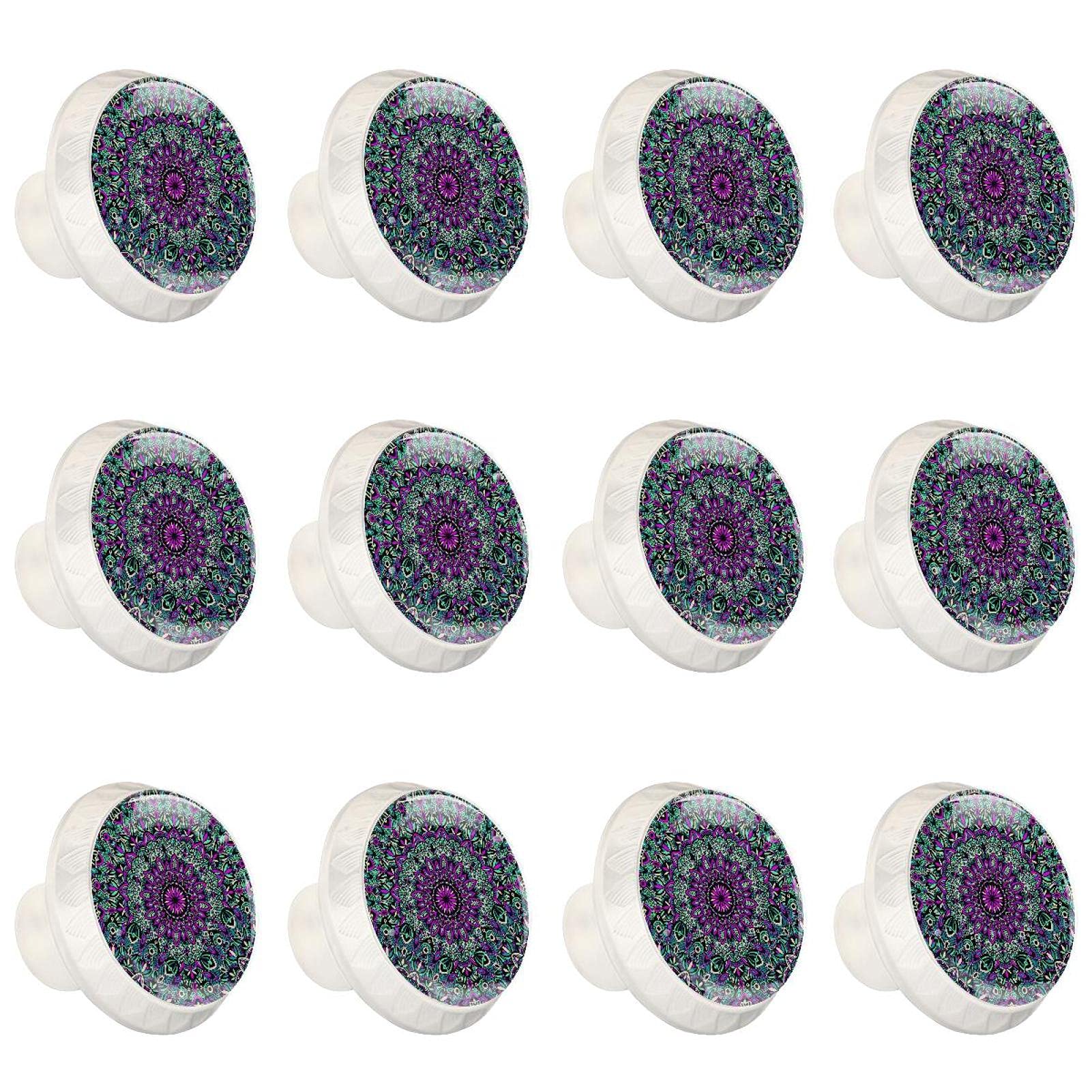 Boutons de placard et tiroir bleu mandala pour créer une ambiance bohème chic dans votre cuisine