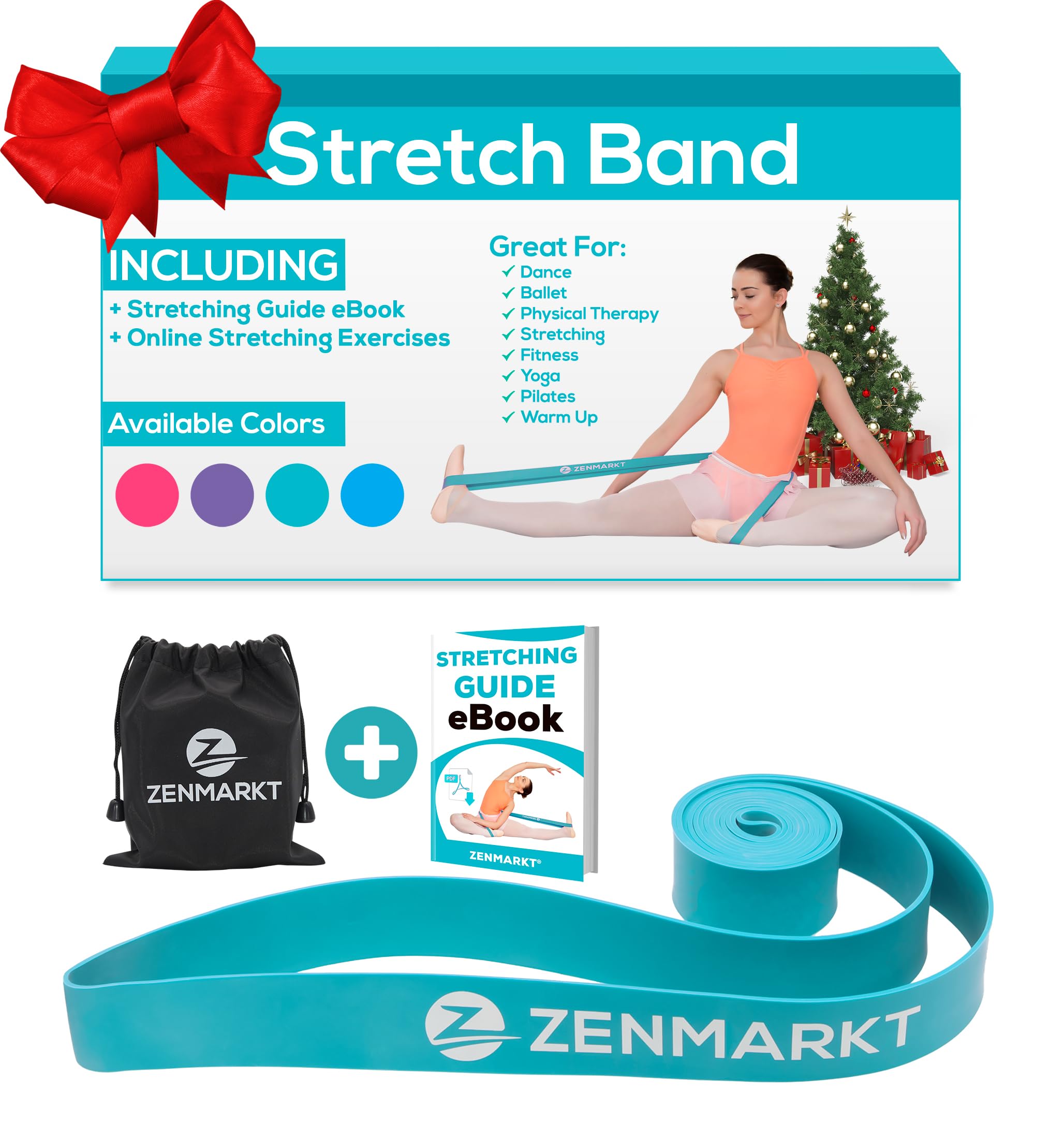 Zenmarkt Ballet Stretch Bands for Flexibility and Strength - Stretch Bands Ideal to Have as Dance Equipment in Every Competition - Suitable for Gymnastics, Cheerleading, and Pilates Training