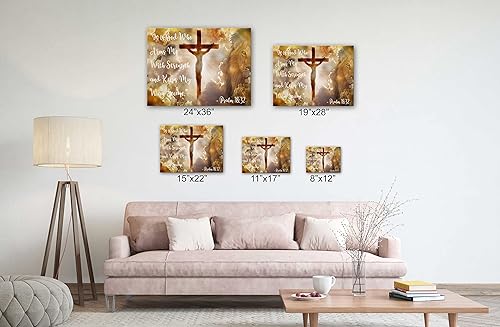 Miniatura 2 de SpiritualHands Decoración de pared de Jesús, póster de pared con cruz cristiana, arte de pared con texto en inglés Judah Religios, lienzo enmarcado