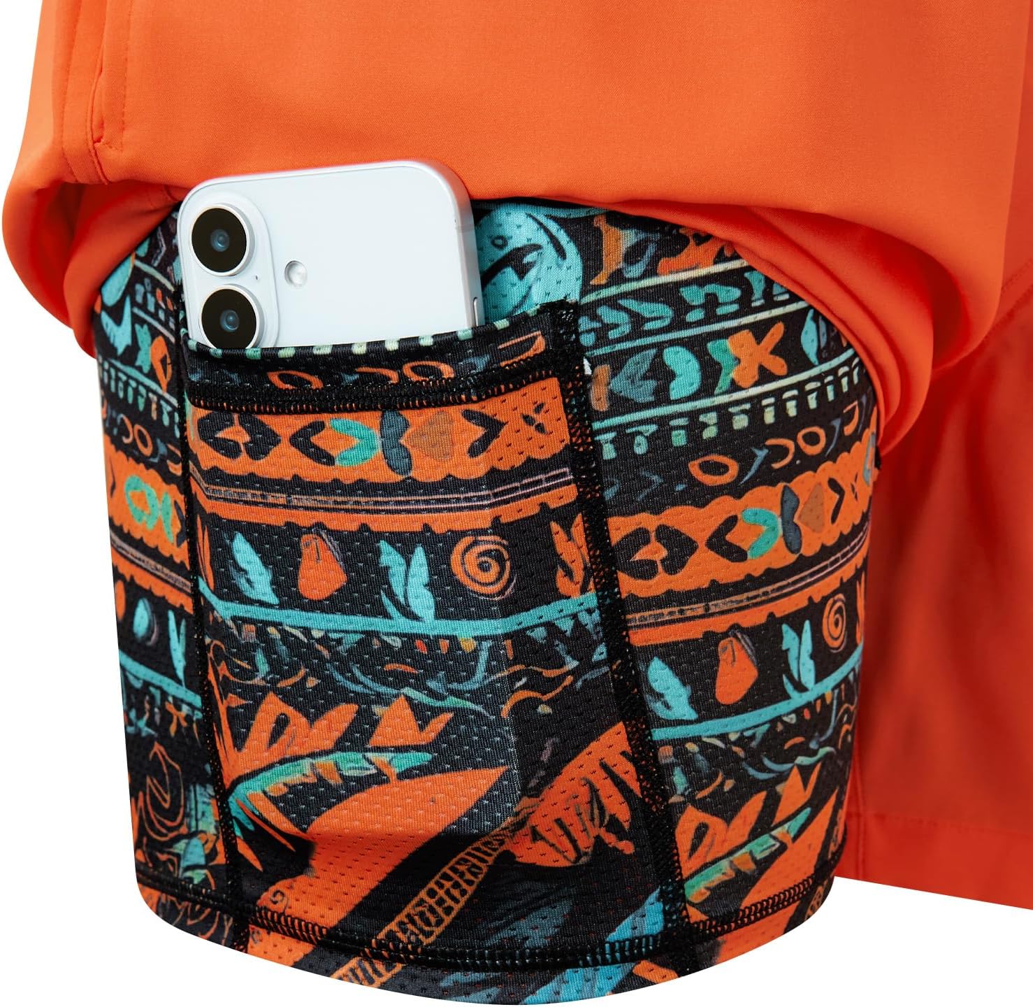 Cozople Mens Swim Trunks Quick Dry Bathing Suit with Compression Liner 5.5" Inseam Anti Chafe Beach Swim Shorts - Image 4