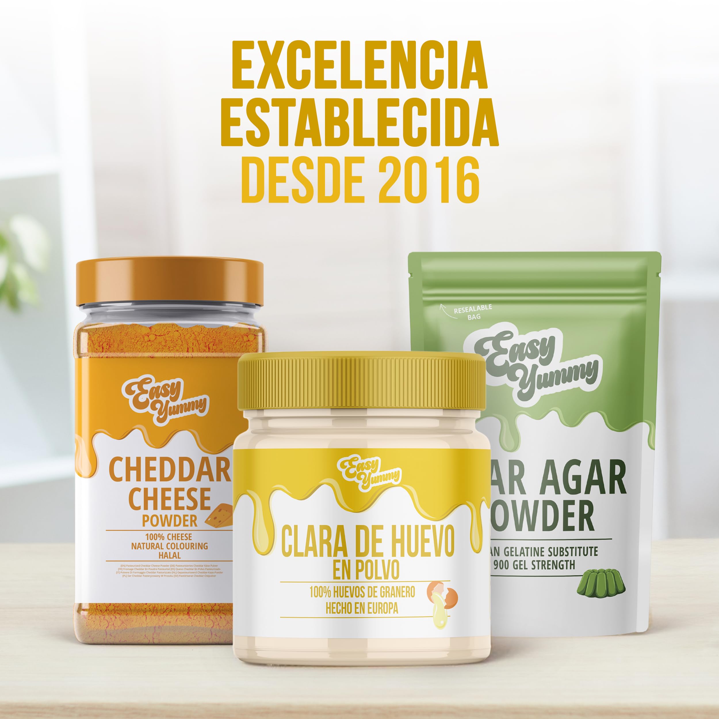 EASY YUMMY - Clara de huevo en polvo para repostería (500 kg), 100% Huevos en polvo