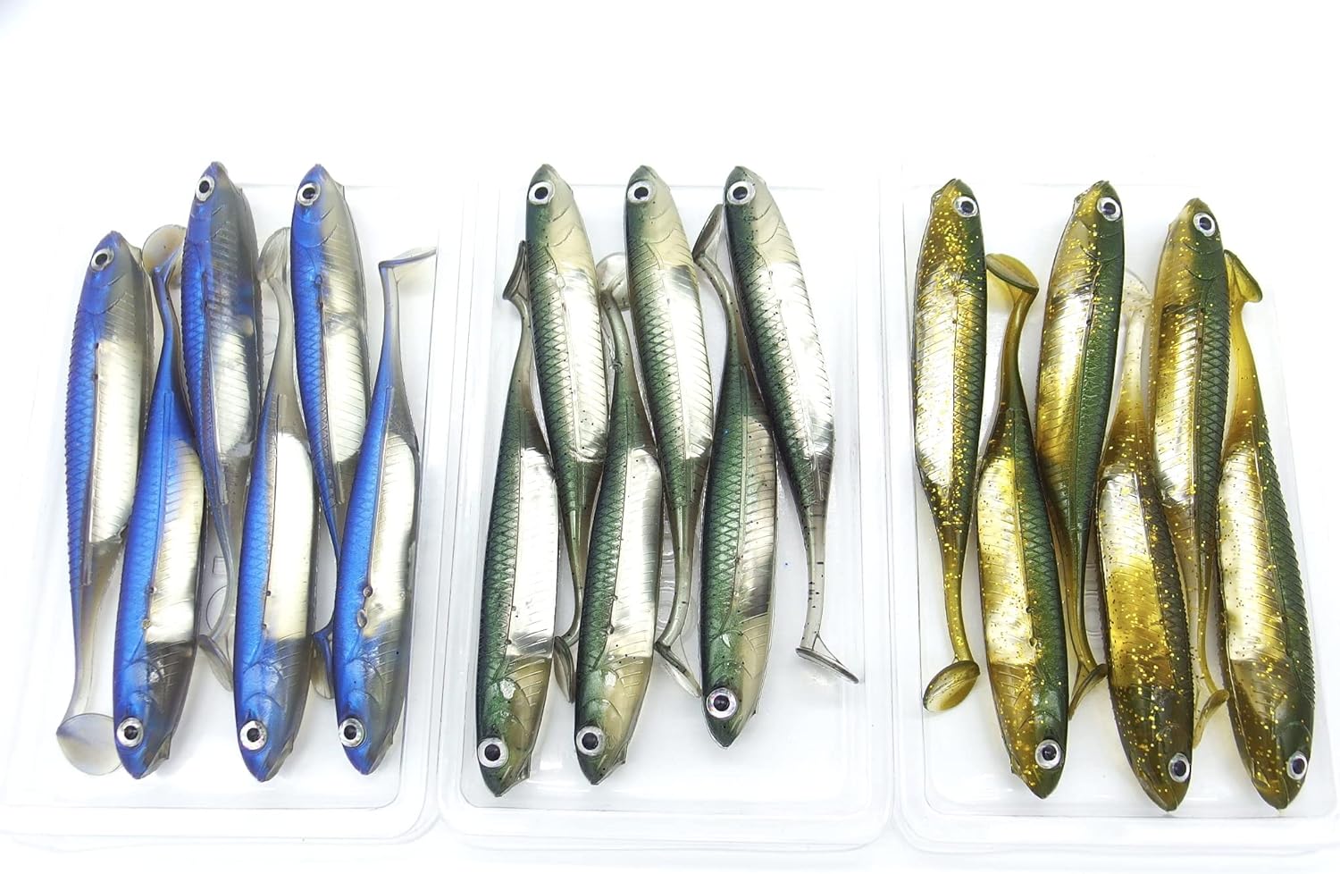 momolures Bass Lures Flashing Core Shad / FlashJ Shad Style for Pike