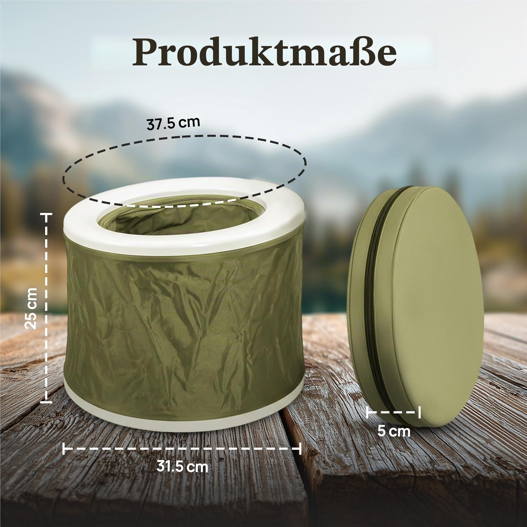 Bivvy Loo Campingtoilette, tragbar, faltbar, max Tragfähigkeit ca. 140 kg, für Camping, Angeln