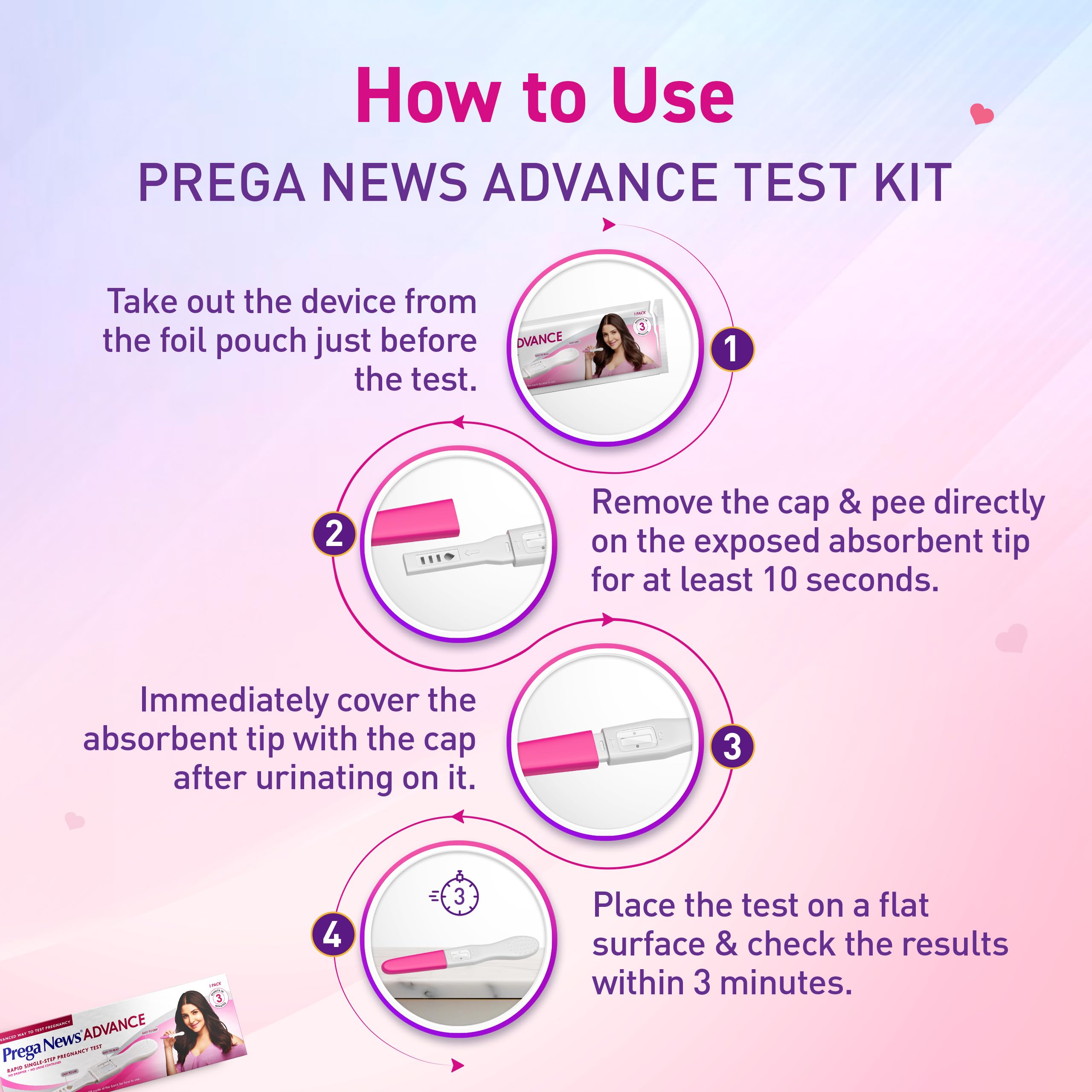 Ova News Prega News Advance& Combo|Easy To Use Test Kits|Accurately Track Ovulation&Detect Pregnancy 3