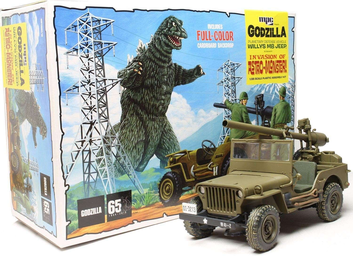 MPC Godzilla Army Jeep 1:25 Scale Model Kit (MPC882)