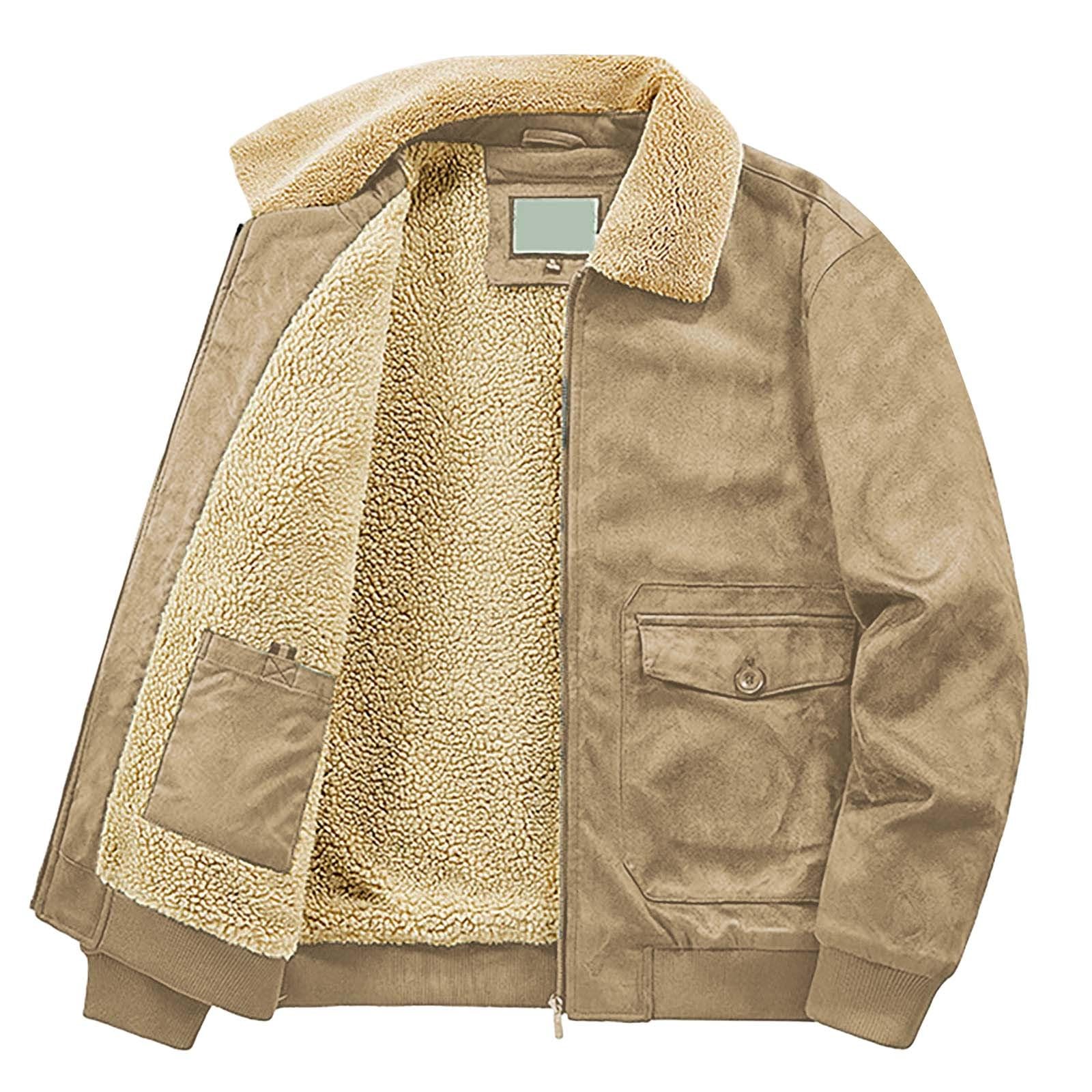 Giacche militari invernali da uomo | Giacca in pile Sherpa Giacca in pile da uomo tattico caldo cappotto invernale in caldo cotone giacche cargo con tasche giacca ispessita giacca imbottita in pile