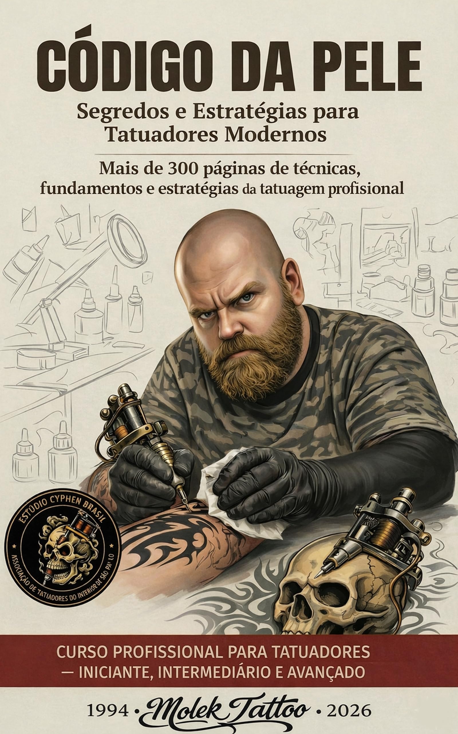 Código da Pele guide de tatouage en portugais pour apprendre les techniques de tracé