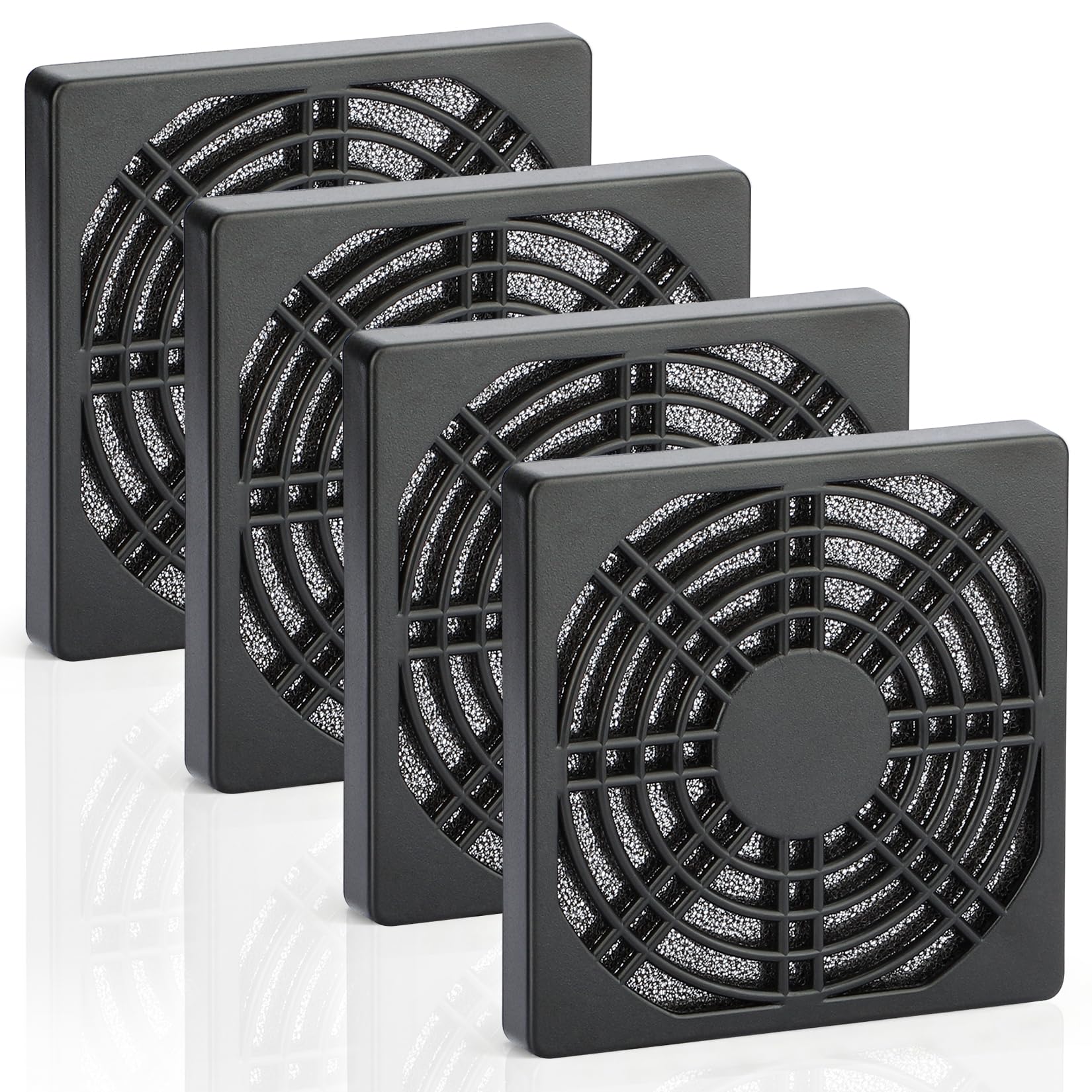 AmRunJe 80mm PC Fan Dust Filter 4PCS Plastic Cover Nets