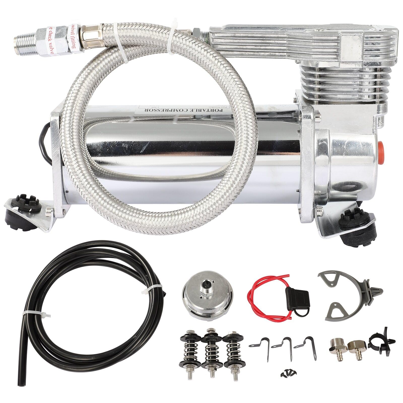 STAYTOP Air Compressor 200 PSI On-board Heavy Duty Air Horn Compressor Kit Replacement for Train Horns Bag Suspension Inflatable Boat 12V