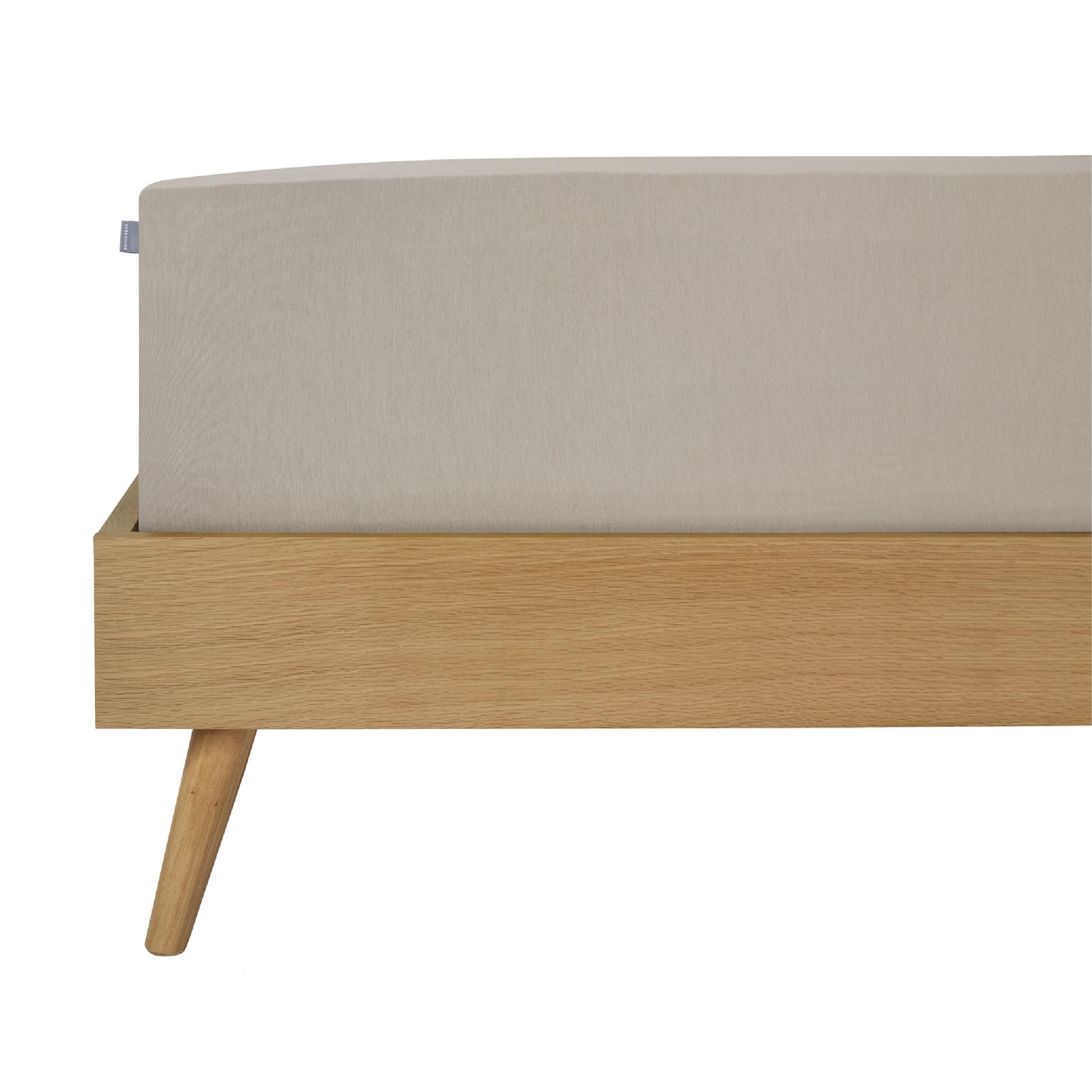 Schiesser Spannbettlaken Elli - 97/3-180 x 200 cm - Helltaupe