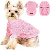 Vista 16 de Suéteres para perros pequeños, hembra, perro macho, suéter, ropa de invierno de forro polar suave para mascotas, niños y niñas, sudaderas mullidas