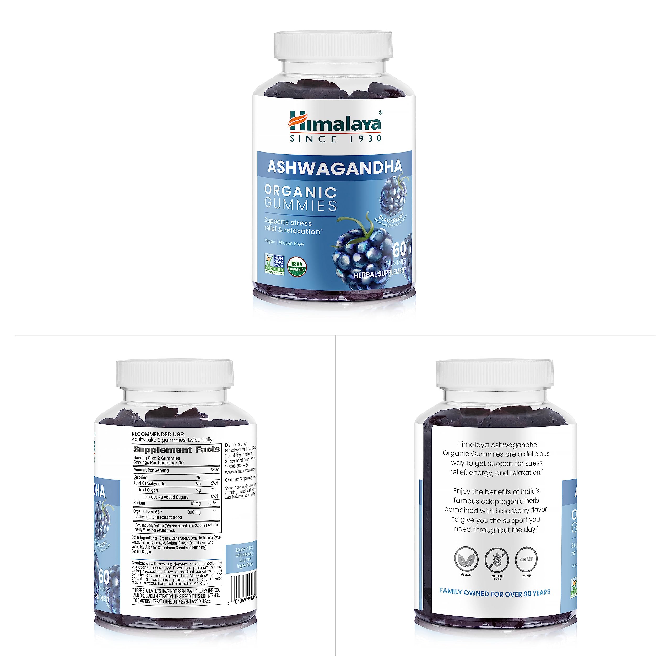 Himalaya KSM-66 Organic Ashwagandha Gummies, BlackBerry Flavor, 120 Gummies — Amazon image 7