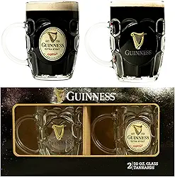 LORD'S ROCKS Copos de cerveja Guinness de 590 ml, embalagem dupla, regatas compatíveis | Mercadoria oficial certificada | Presente ideal para amantes de cerveja
