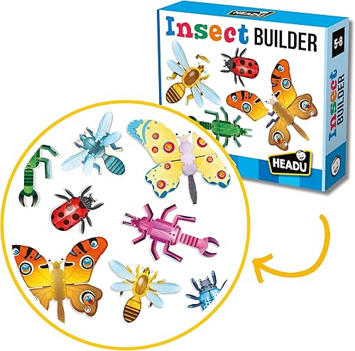 HEADU Insect Builder MU27040 Juguete educativo para niños, niños y niñas de 5 a 8 años