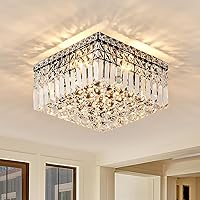 Vista 10 de Luminarias de techo de montaje empotrado modernas de 12 luces, elegante lámpara colgante de araña de cristal para recámara, sala de estar, comedor