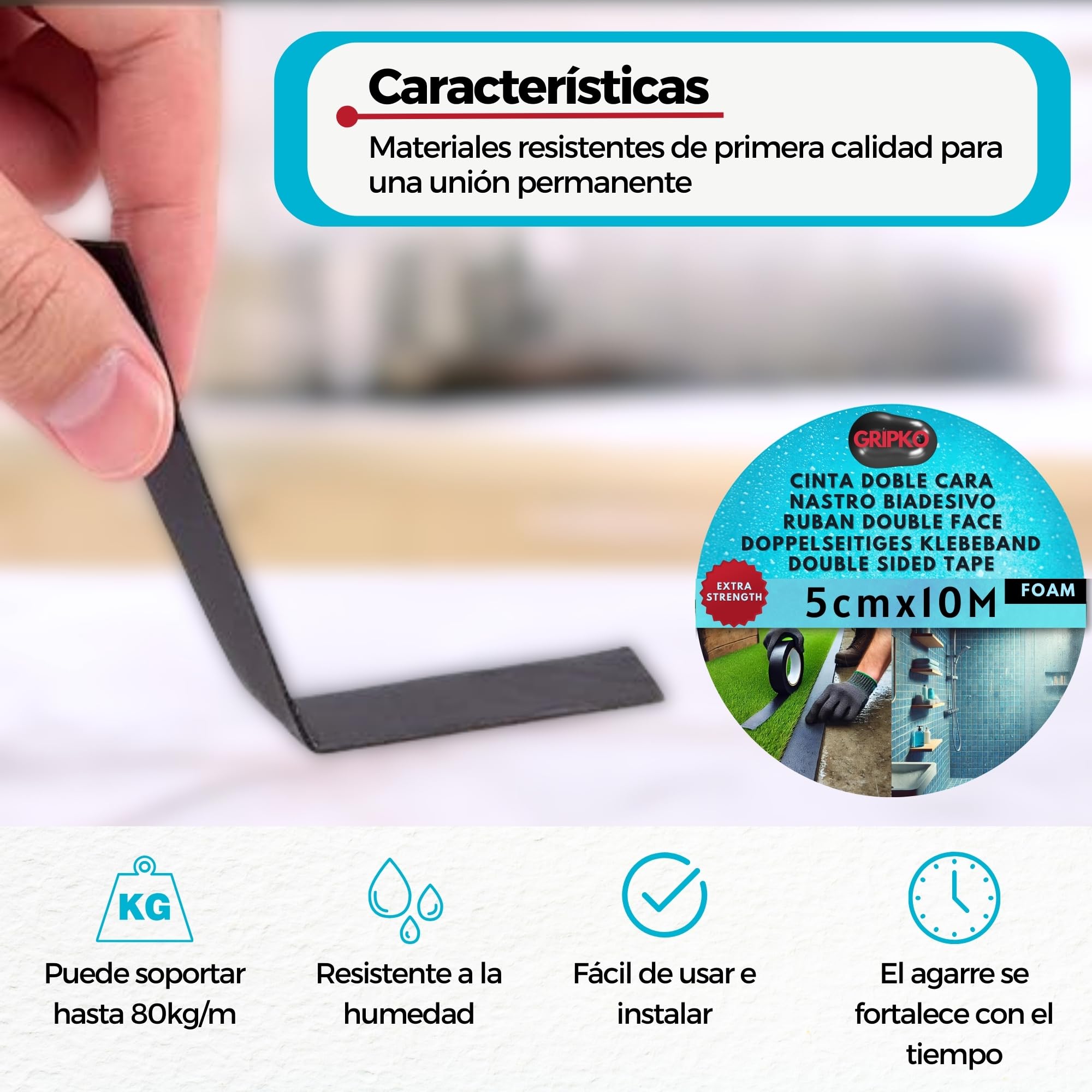 LUXIANZI 10M 0.3/0.5mm Nastro Biadesivo In Schiuma - Foto 4