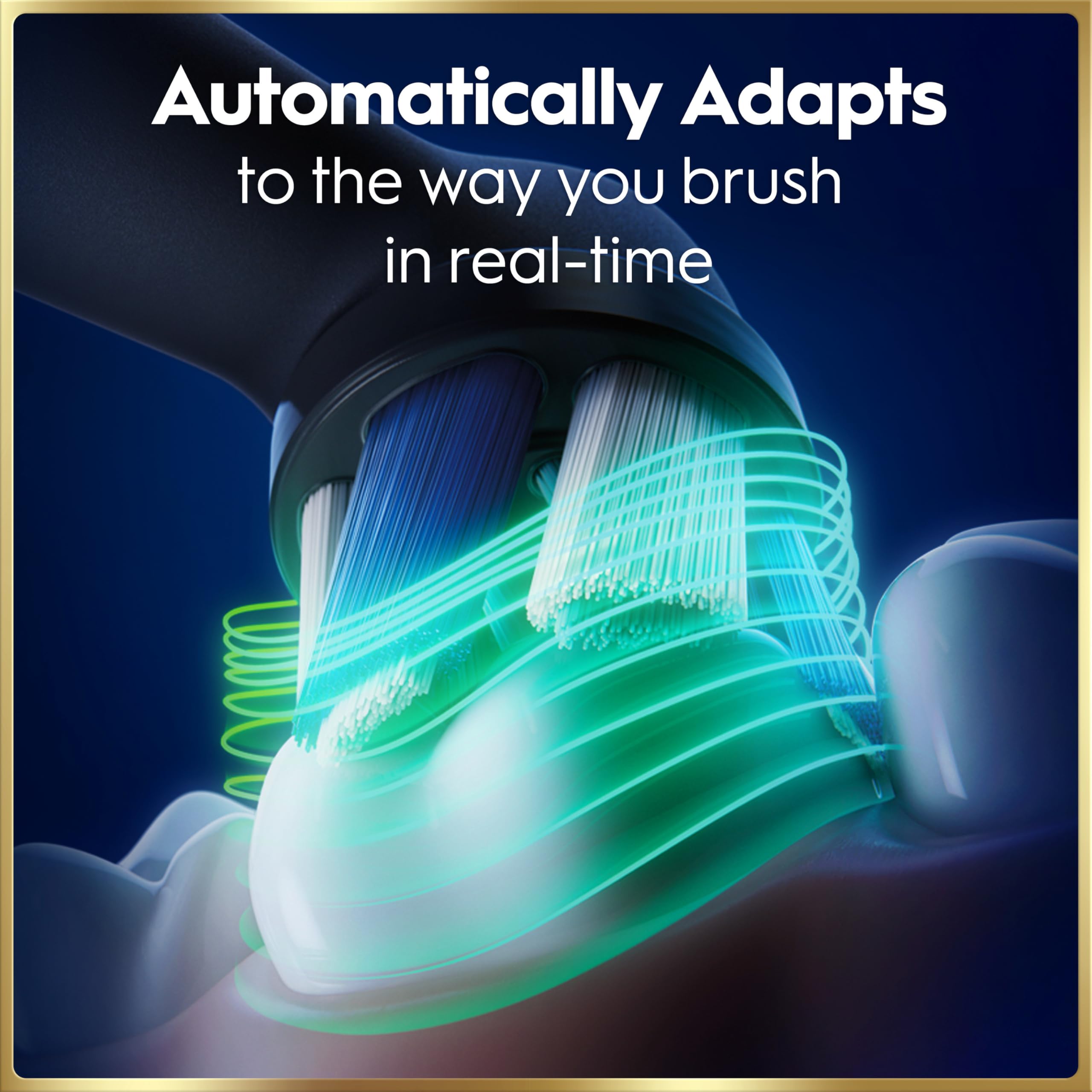 Oral-B iO9 Genius cepillo de dientes eléctrico en azul con bolsa de viaje recargable, pantalla interactiva, ajuste automático y sensor de encías