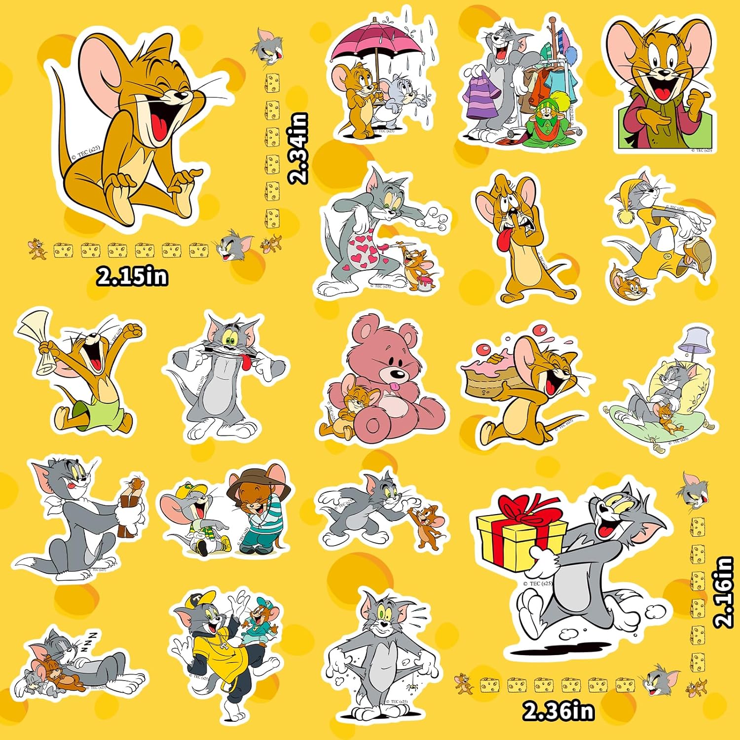 300PCS Officially Licensed Stickers,Waterproof Durable Vinyl Decals for Kids Crafts, Laptops, Scrapbooking (Classic Cartoon Design)
