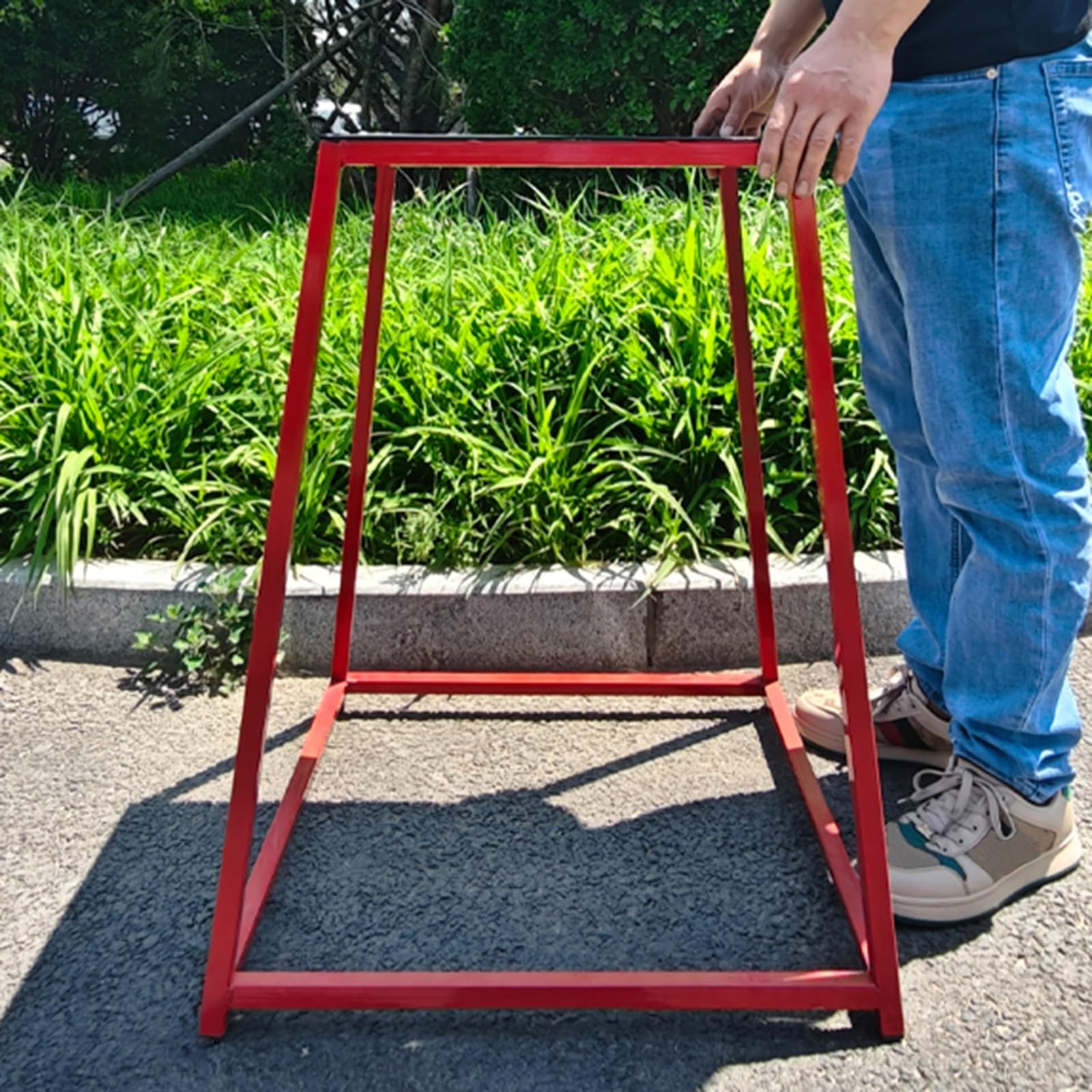 Salti pliometrici resistenti per palestra domestica, piattaforma di allenamento trapezoidale con superficie antiscivolo; capacità di peso 299,4 kg