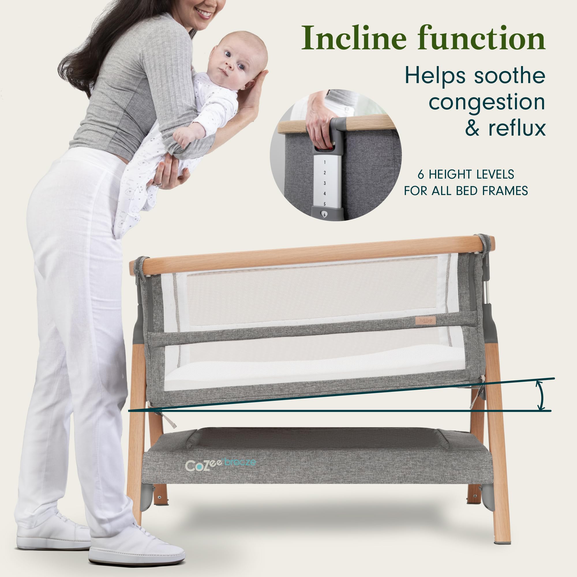 Tutti Bambinicozee Breeze Plus Extra Breathable Next To Me Crib