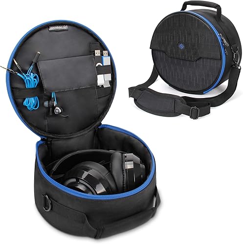 ENHANCE Funda de auriculares portátil para auriculares con cable e inalámbricos, funda universal compatible con PlayStation, Beats, Bose y