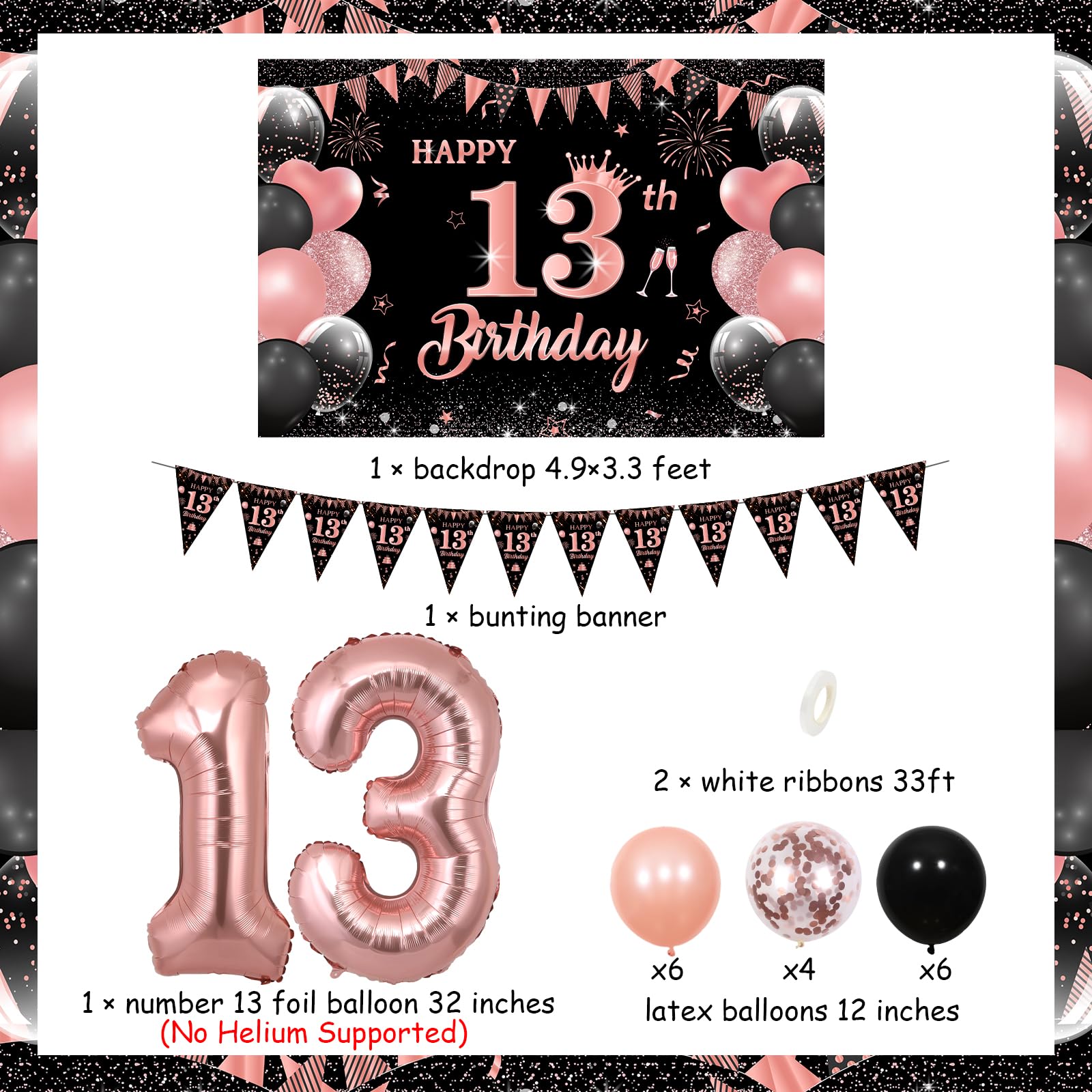 Boland 13° Compleanno Bandierine (SG26704) 5063425352166