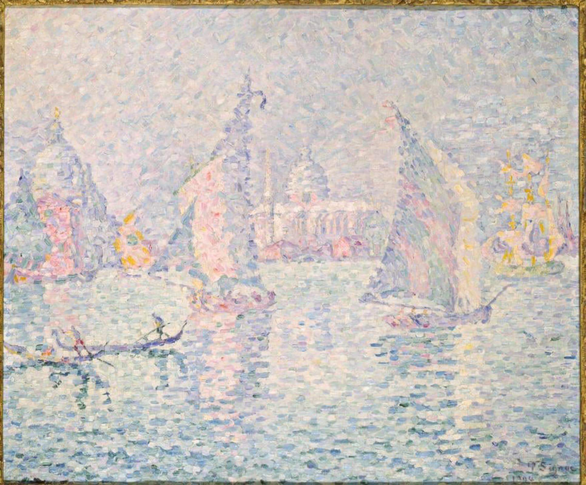 SERENDIPITP Vintage Wall Art Canvas Nordic Poster Canvas Print Picture the Green Haze by Paul Signac Wall Art Poster for Home Decor 60x90cm