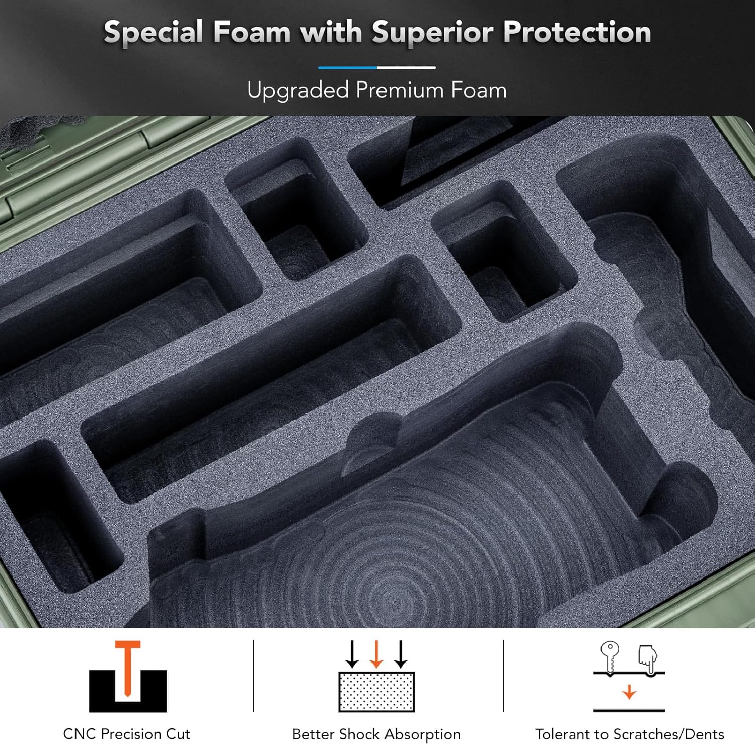 Lykus Titan M400 Waterproof Hard Case for DJI Mavic 4 Pro, DJI RC Pro 2/RC2, Fits up to 6 Batteries and Accessories in Fly More Combo/Creator Combo [CASE ONLY]