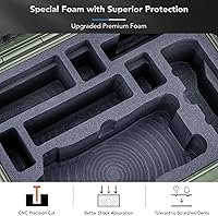 Vista 4 de Lykus Titan M400 - Funda rígida impermeable para DJI Mavic 4 Pro, DJI RC Pro 2/RC2, se adapta a hasta 6 baterías y accesorios en Fly More